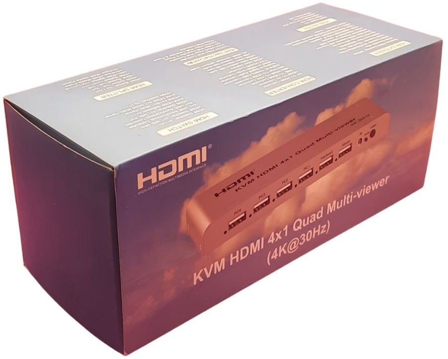 4K KVM HDMI Multiviewer 4x1 (30Hz)