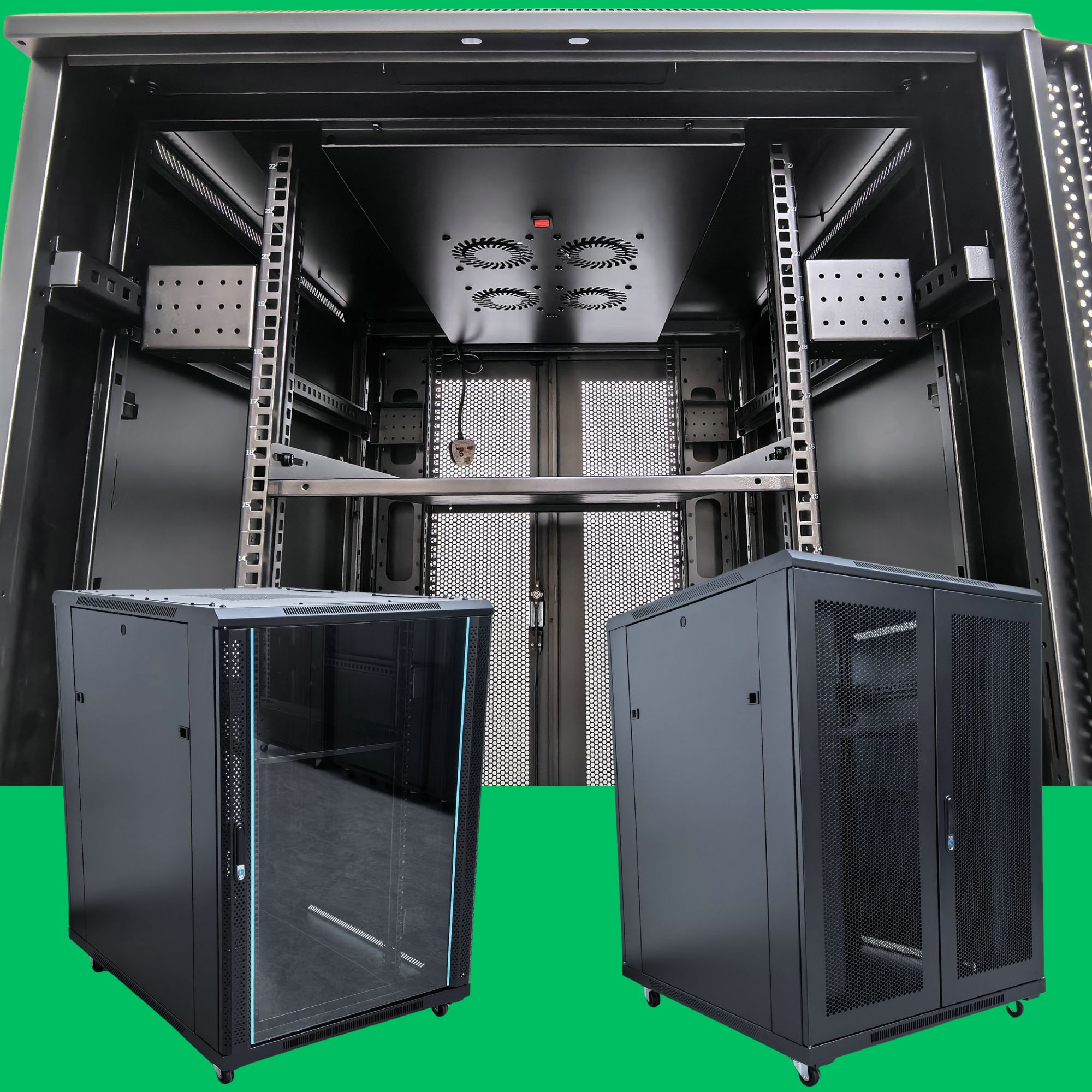 22U Network Cabinet (800x1000x1200mm, Trolley)