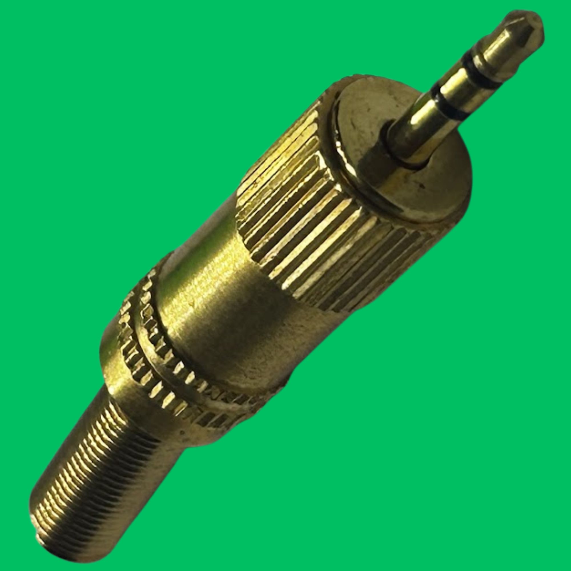 Stereo 2.5mm Male Screw Plug (Gold)