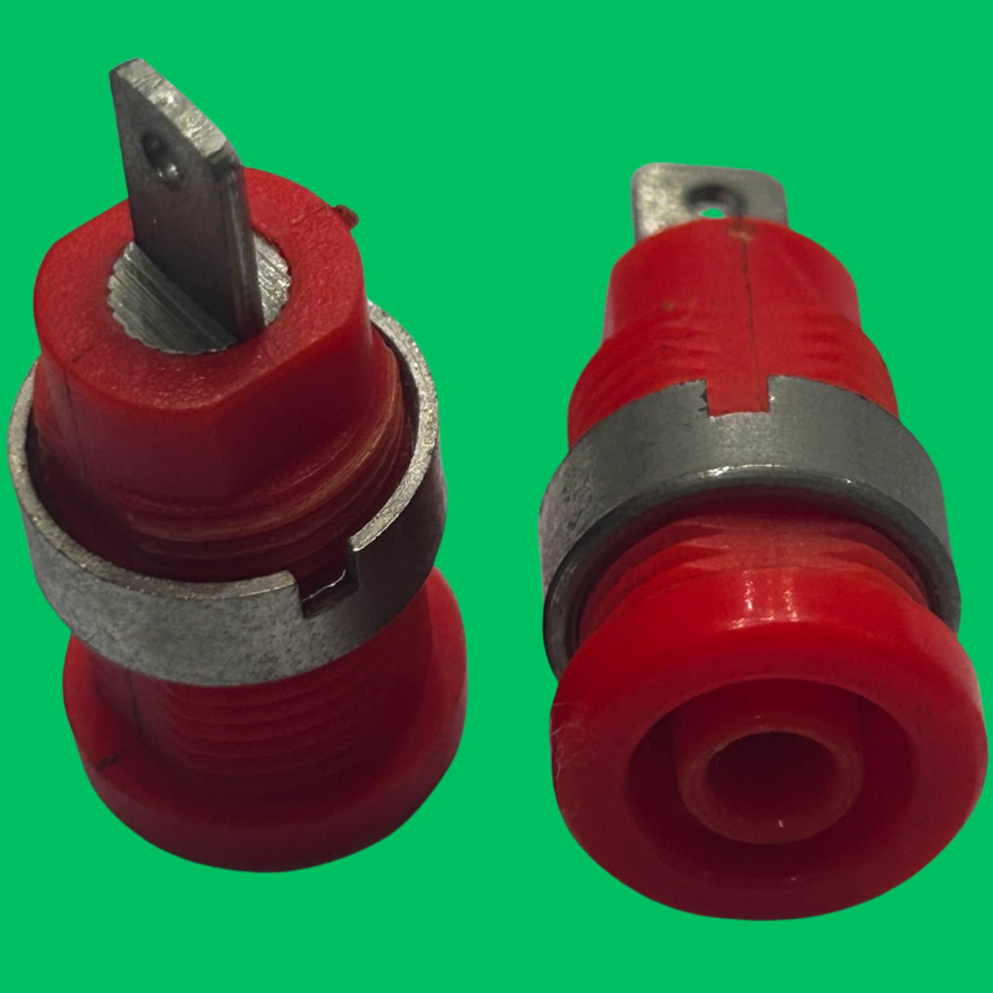 Banana 4mm Female Panel Jack (Red-Silver)