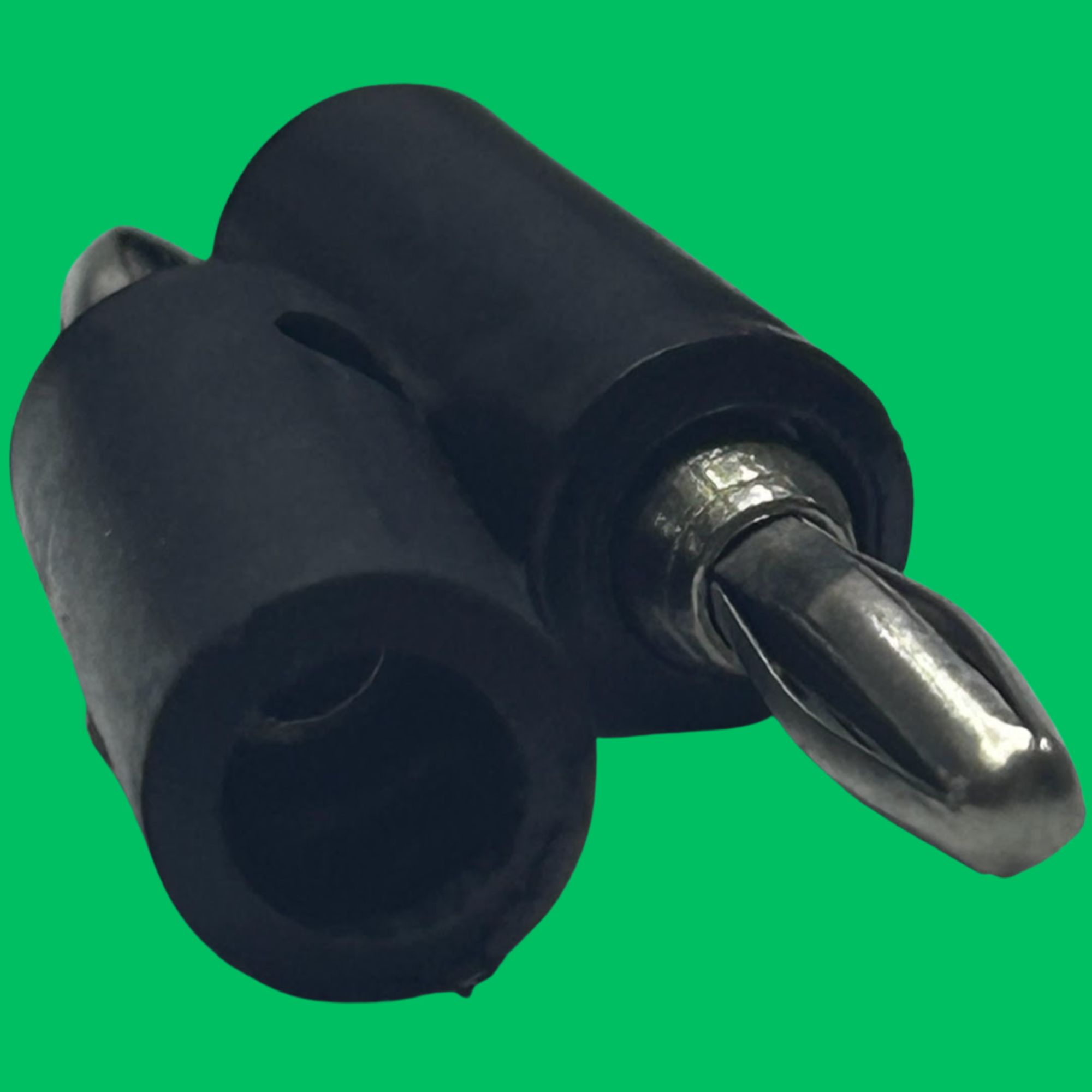 Banana 4mm Male Screw Plug (Black-Silver)