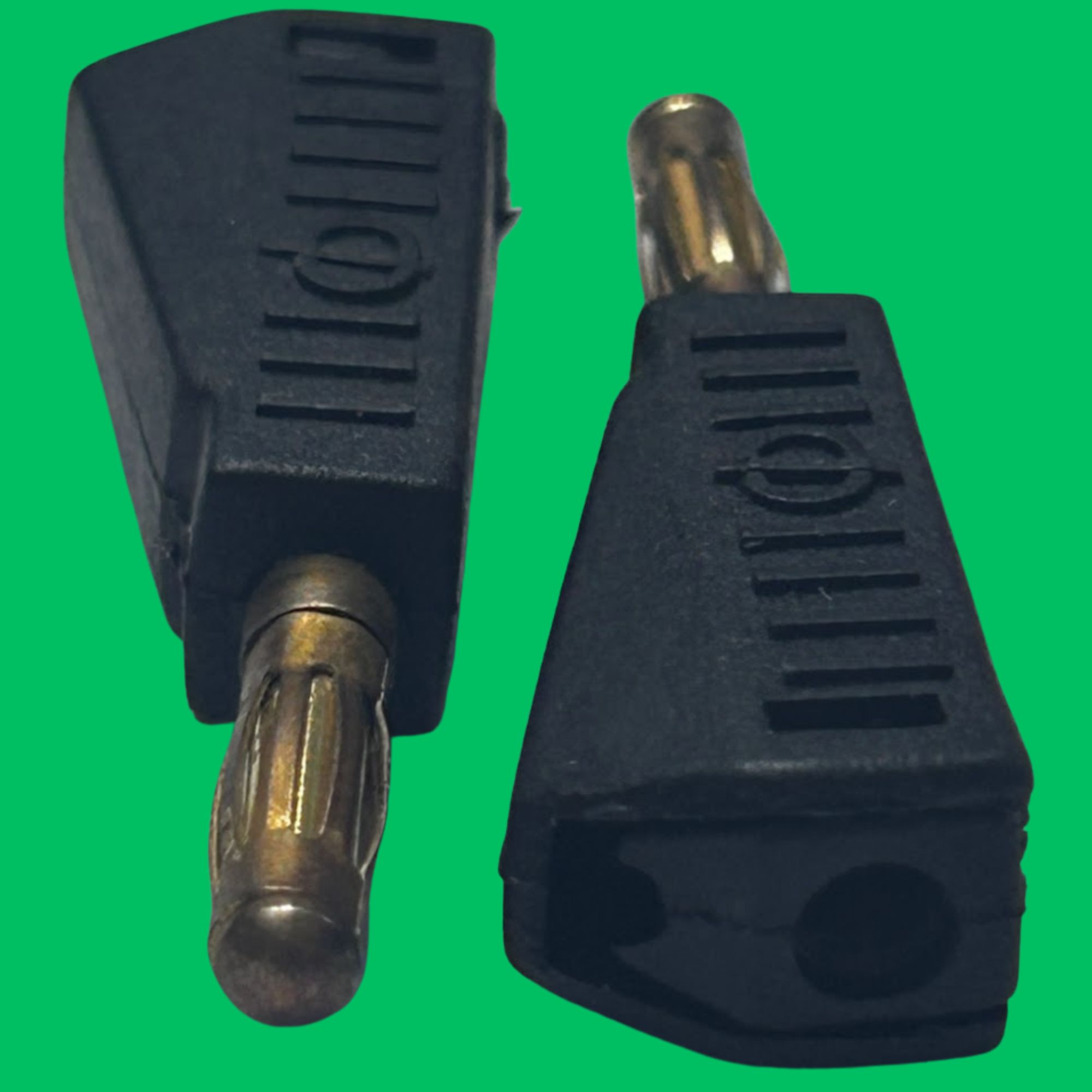 Banana 4mm Male Stackable Plug (Black-Gold)
