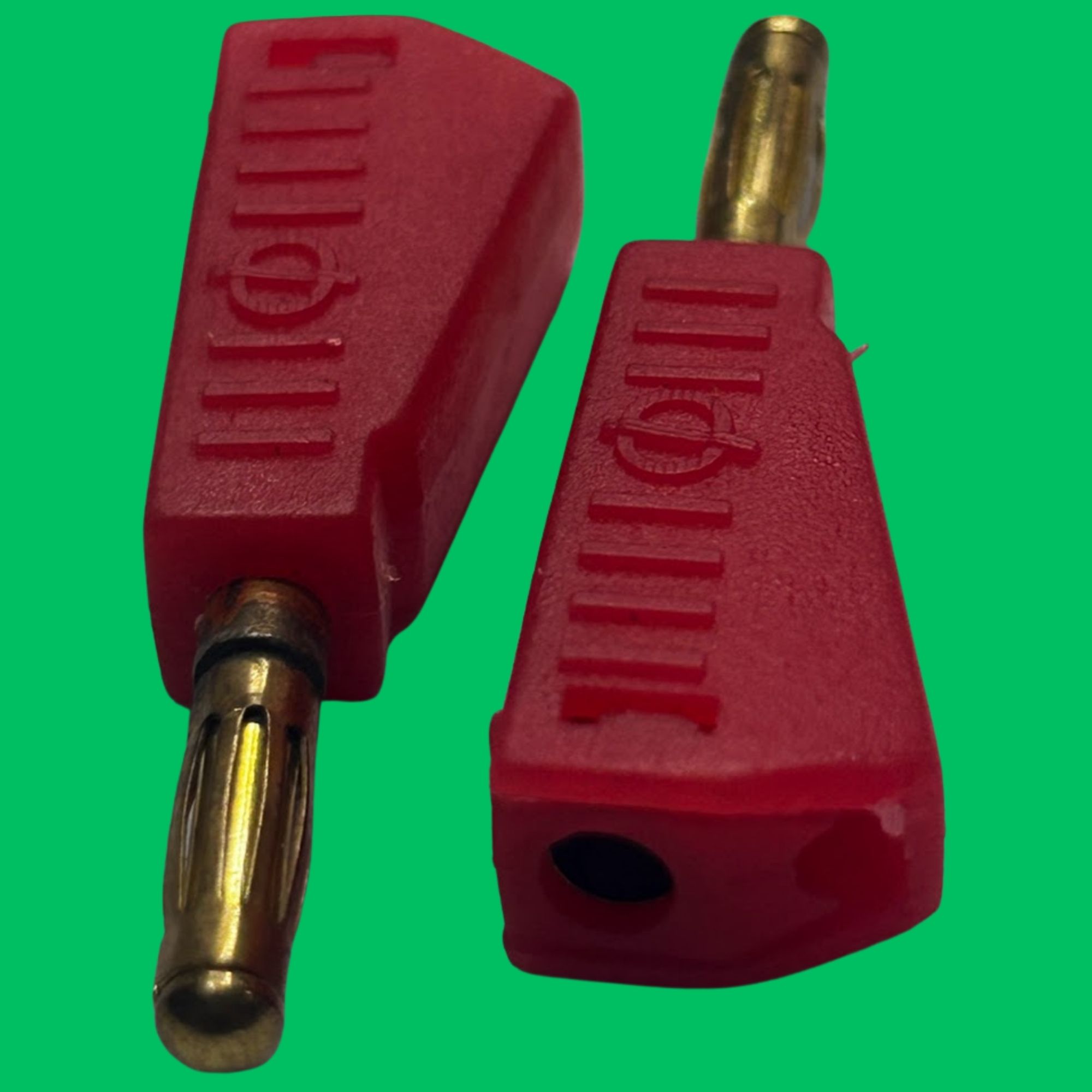 Banana 4mm Male Stackable Plug (Red-Gold)