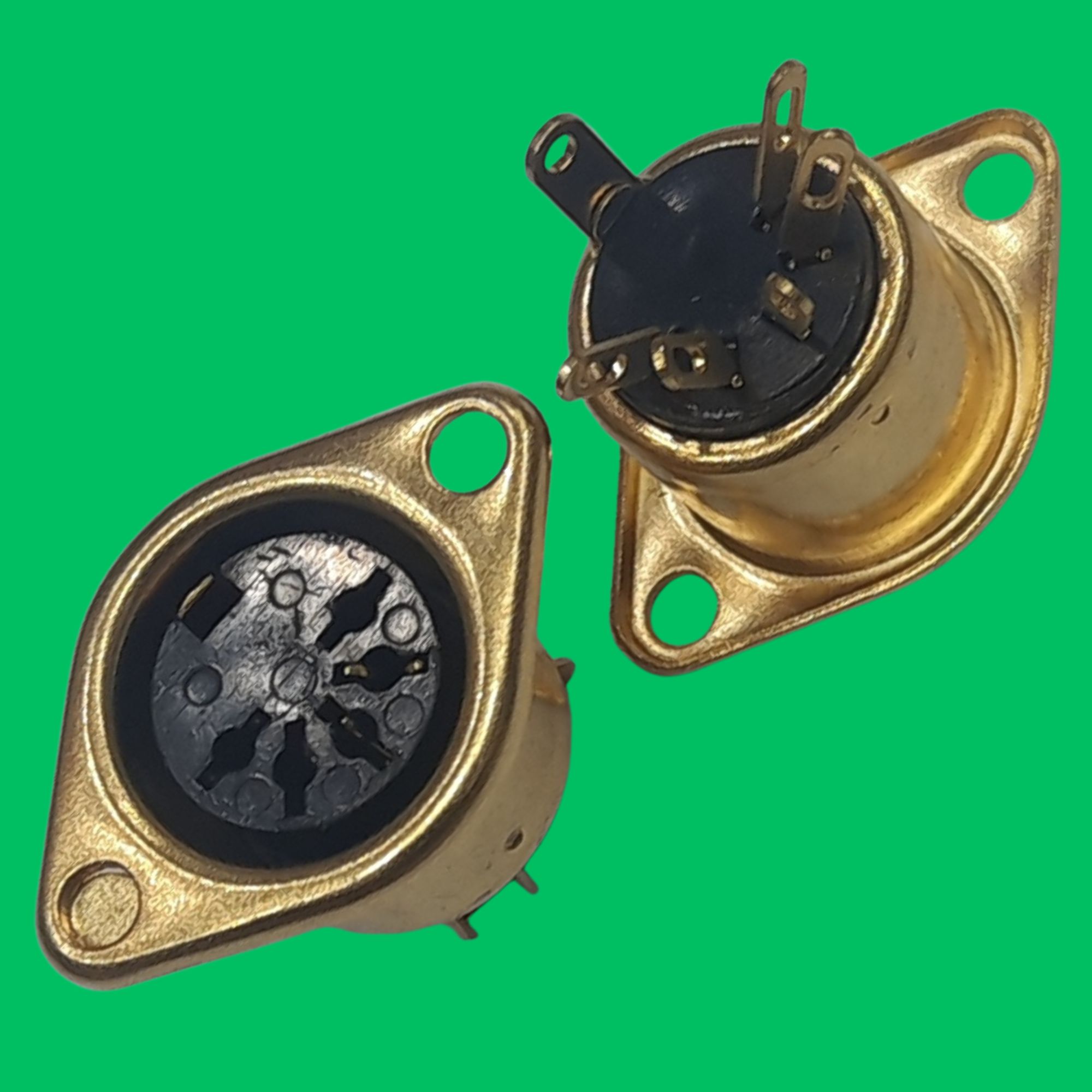 DIN 5-Pin Female Panel Solder Jack (Gold)