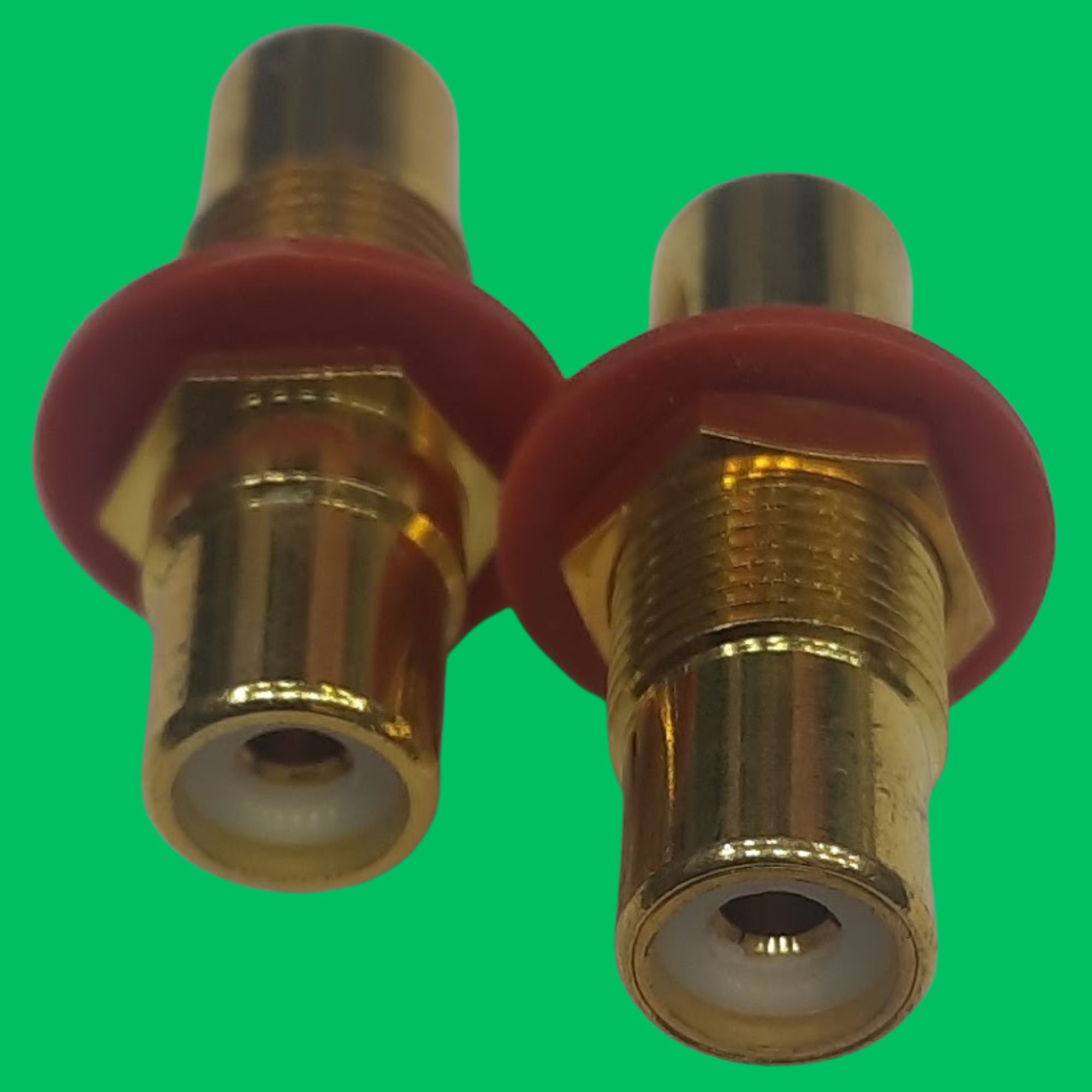 RCA Female Panel Coupler (Red-Gold)