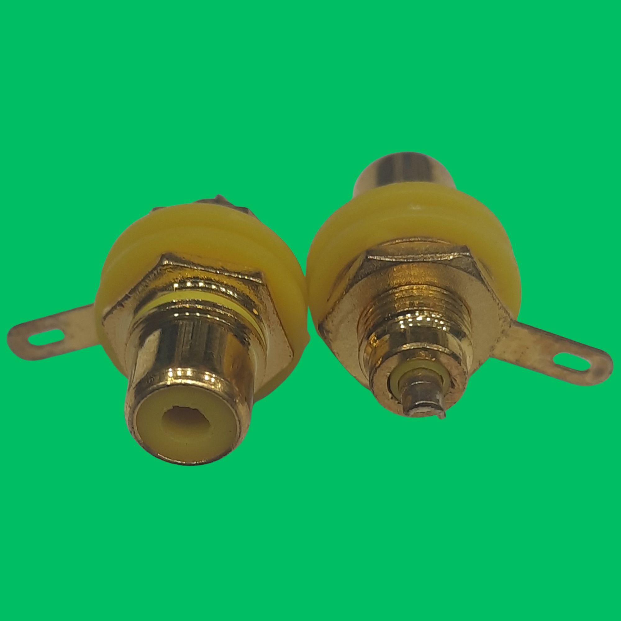 RCA Female Panel Solder Jack (Yellow-Gold)