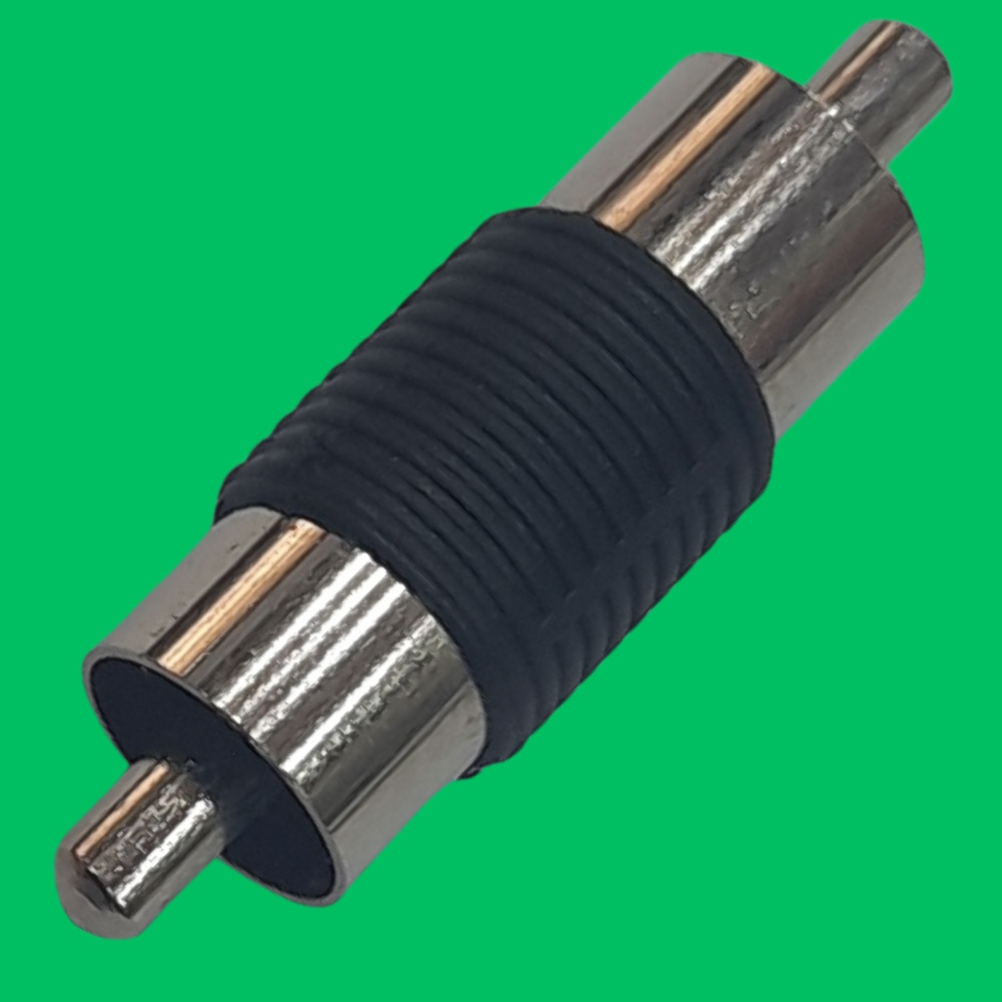 RCA Male-Male Adapter (Black-Silver)