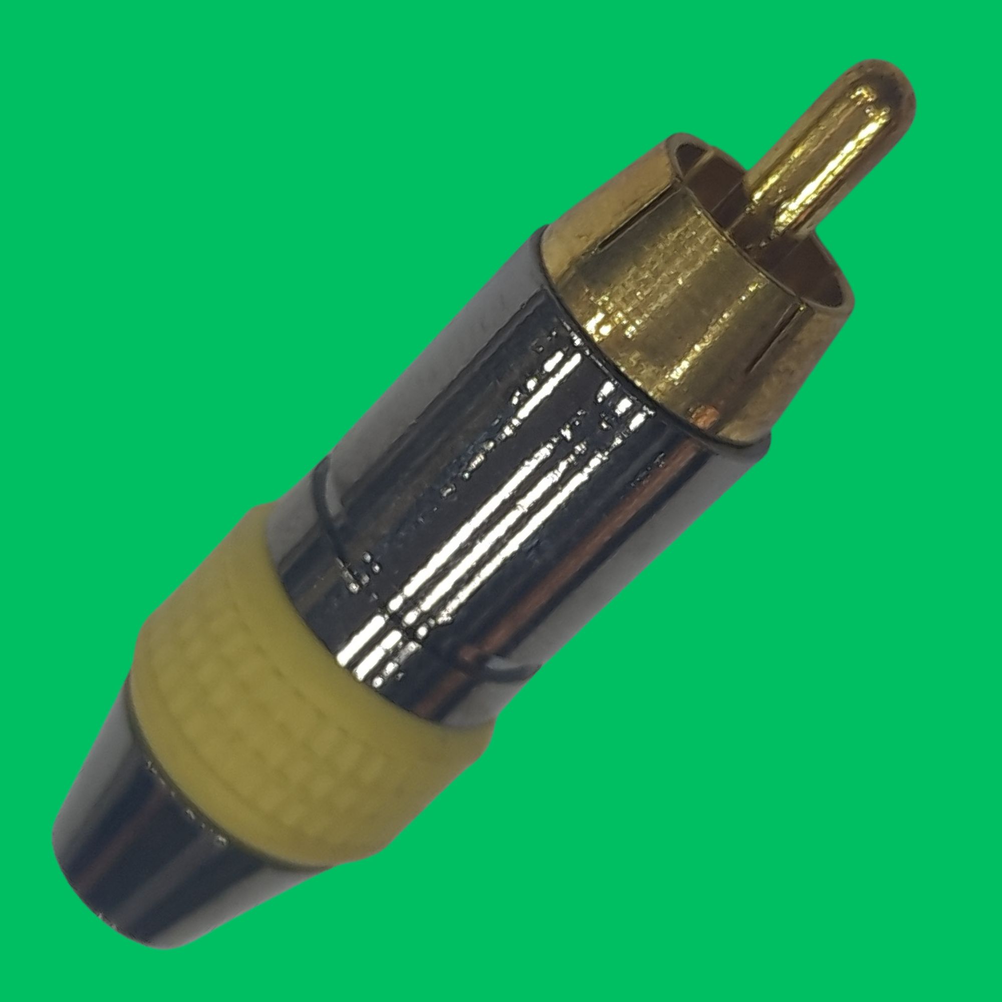 RCA Male Screw Plug (Yellow-Gold)