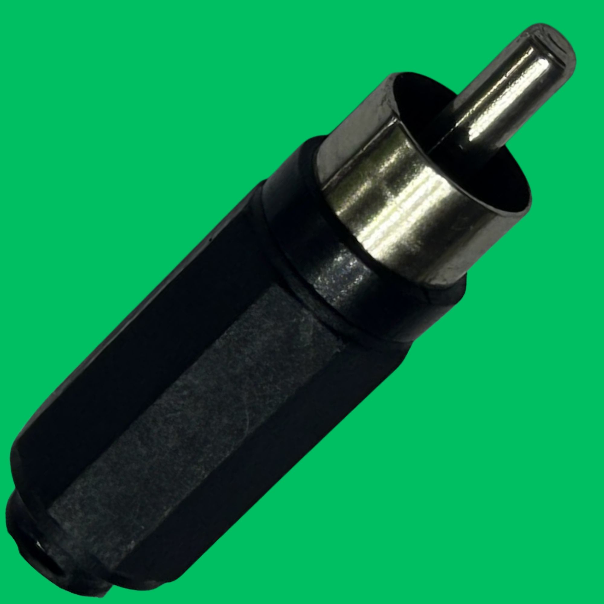 RCA Male Solder Plug (Black-Silver)