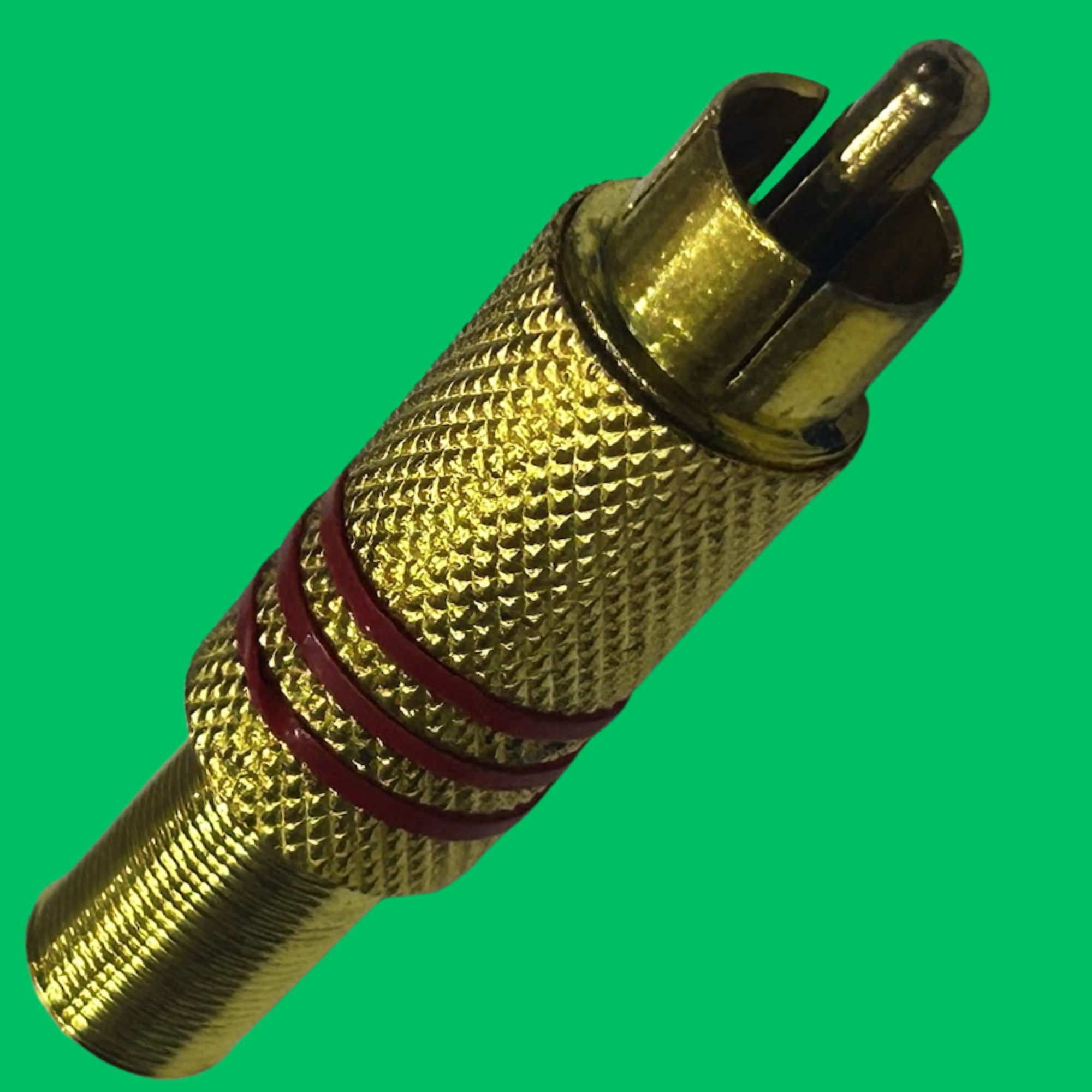 RCA Male Solder Plug (Red-Gold)
