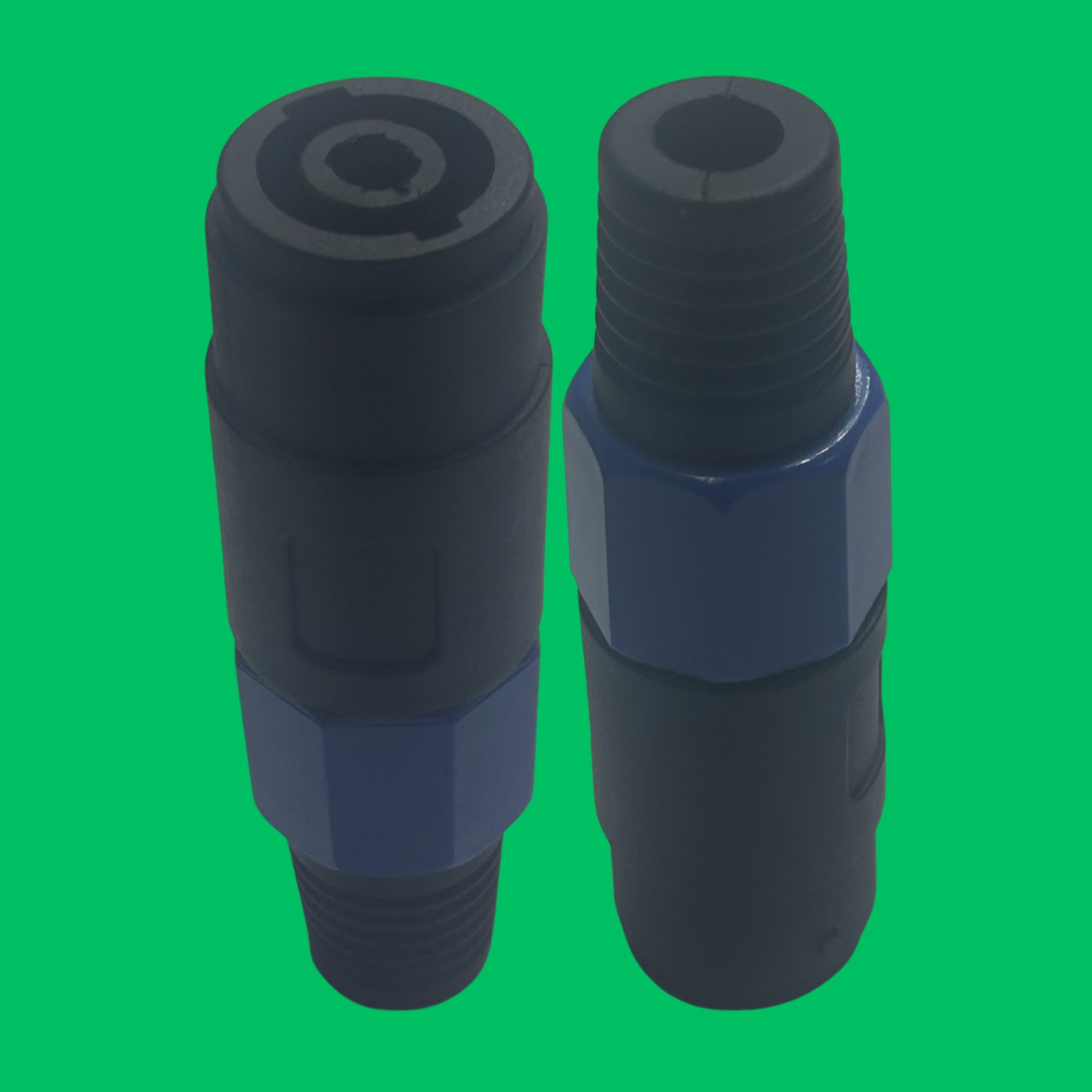 Speakon 4-Pin Female Solder Jack (Black-Blue)