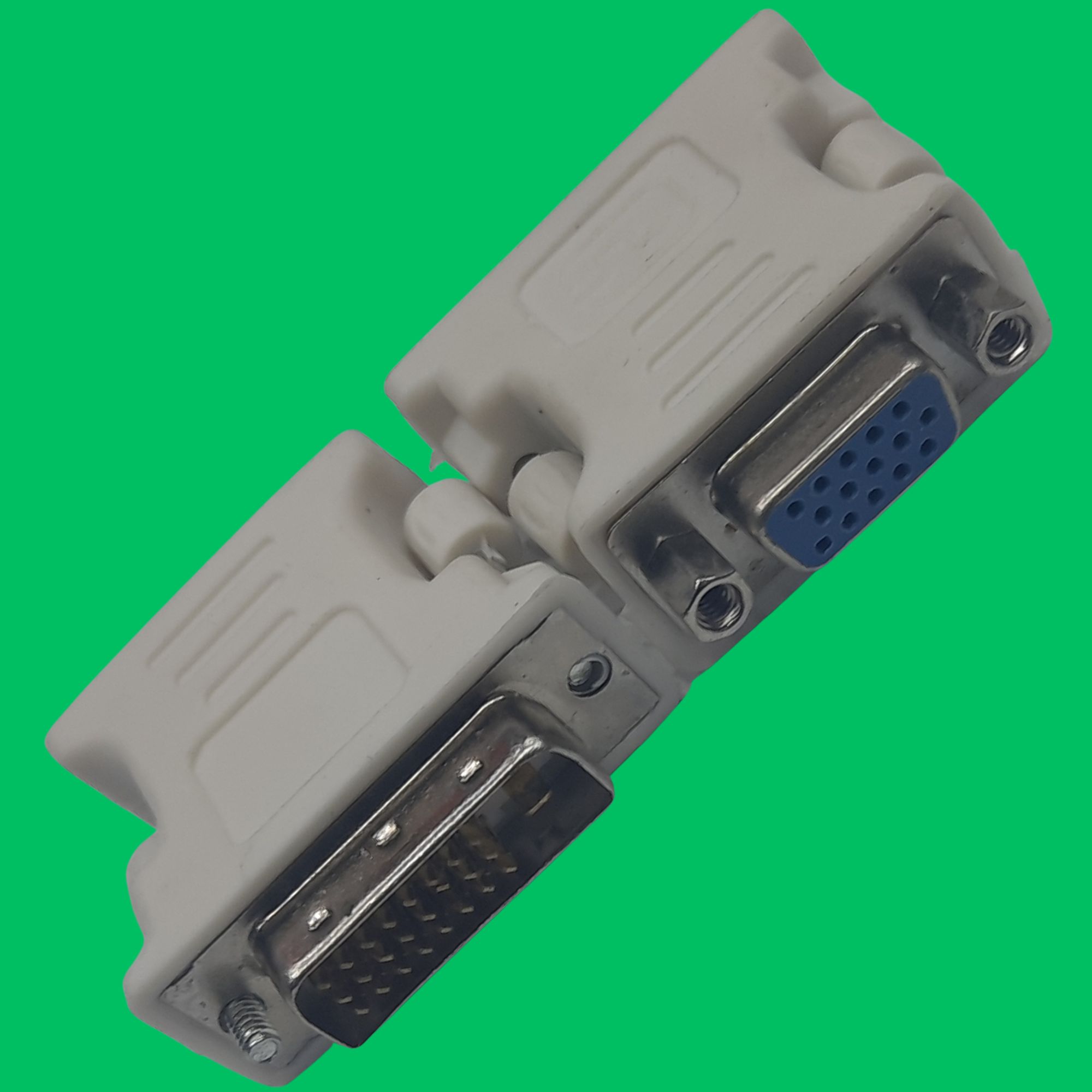 DVI-D 24+1 Male to VGA Female Converter (Beige-Blue)