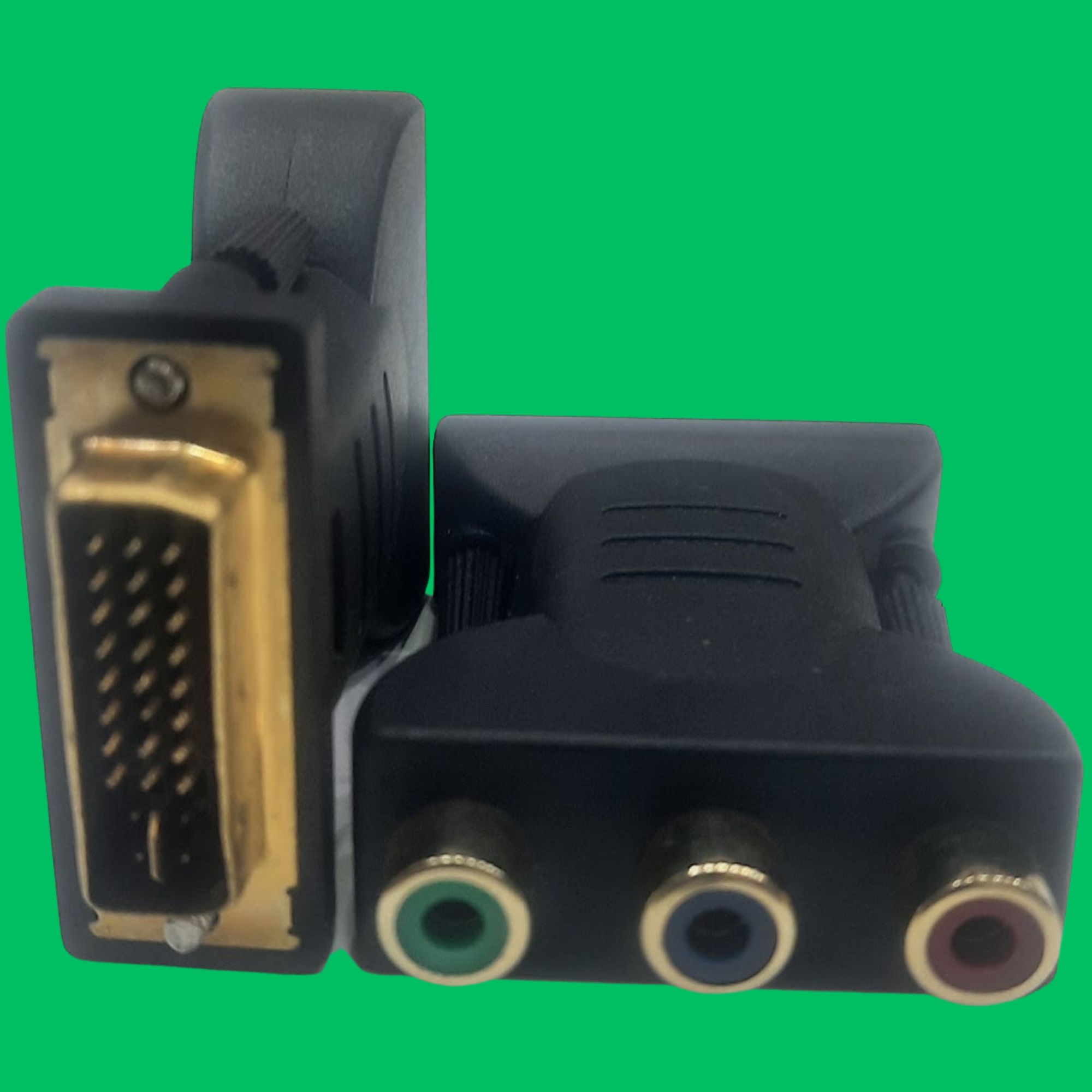 DVI-I 24+5 Male to RGB Female Adapter (Black-Gold)