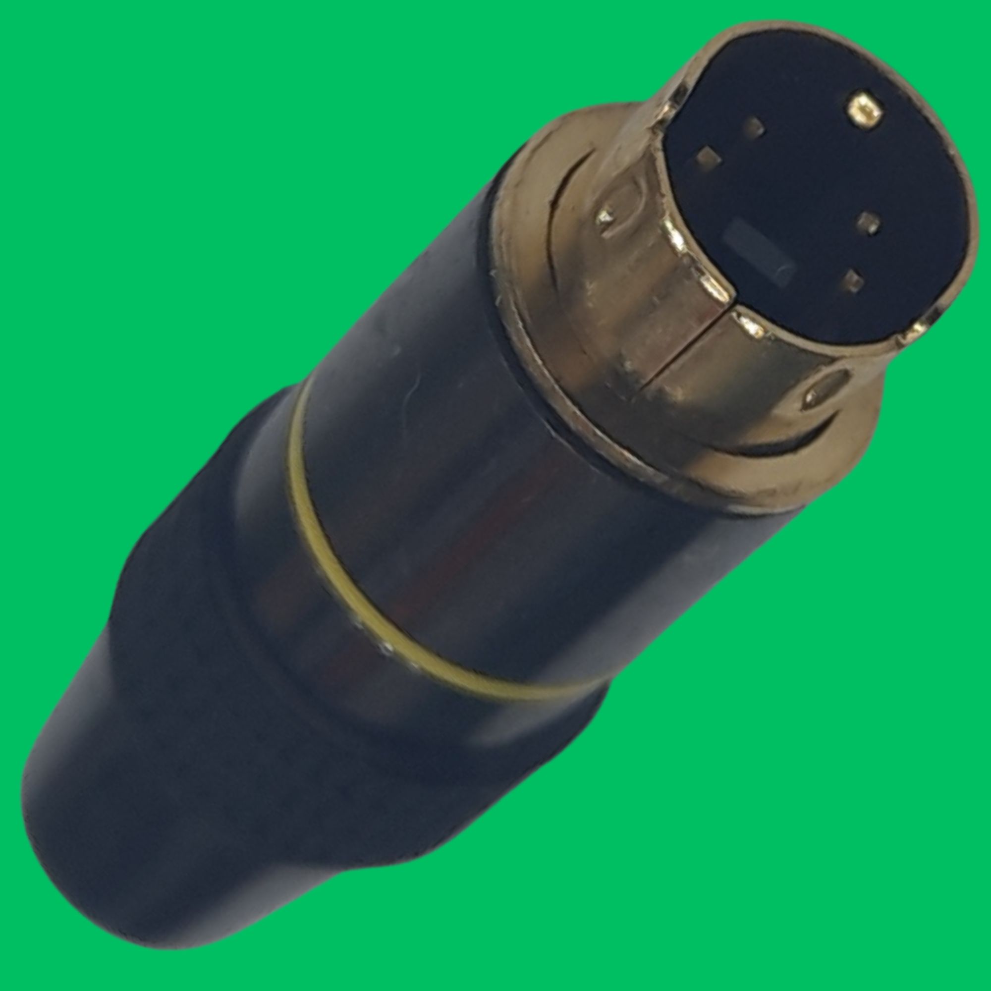 S-Video 4-Pin Male Solder Plug (Black-Gold)
