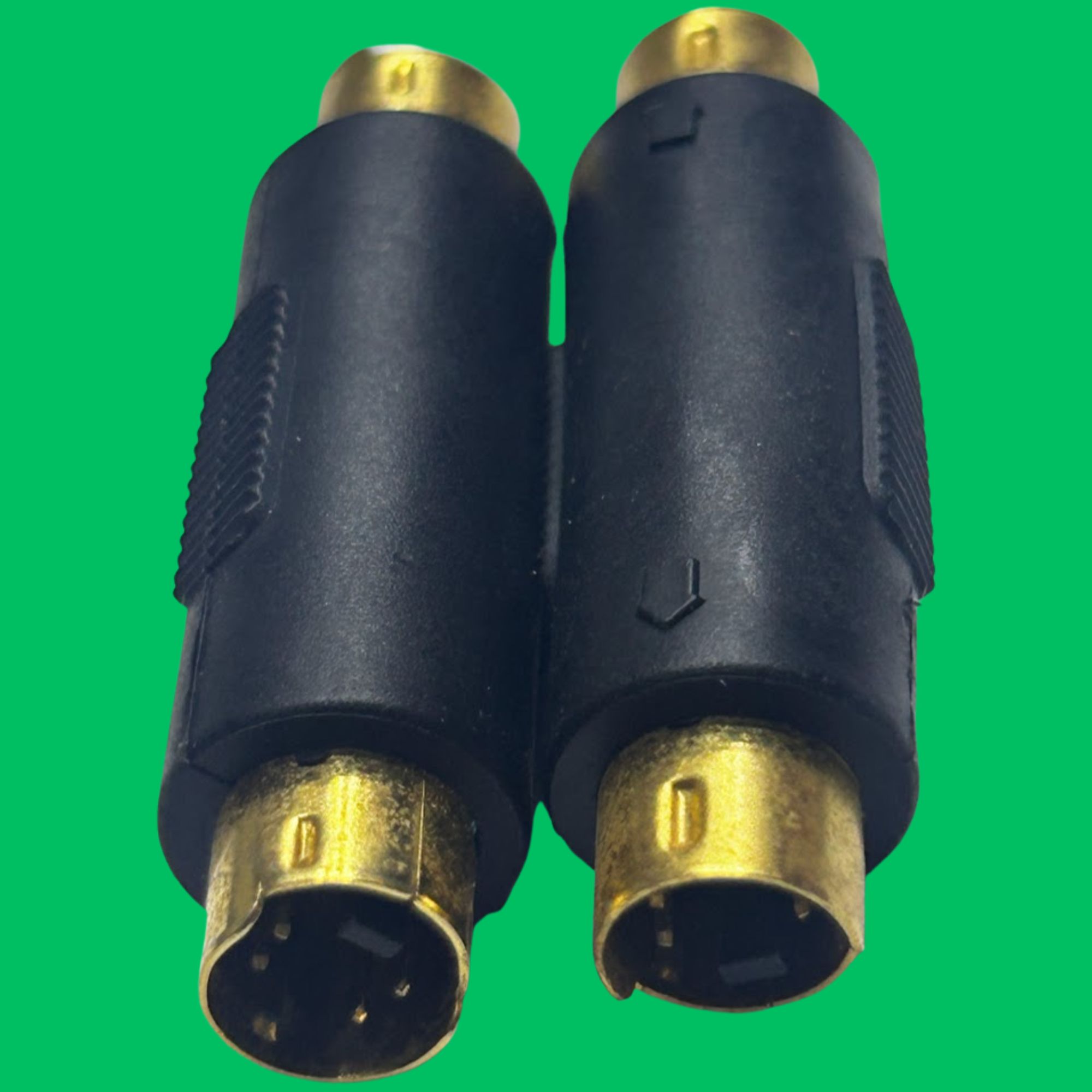S-Video 4-Pin Male-Male Adapter (Black-Gold)