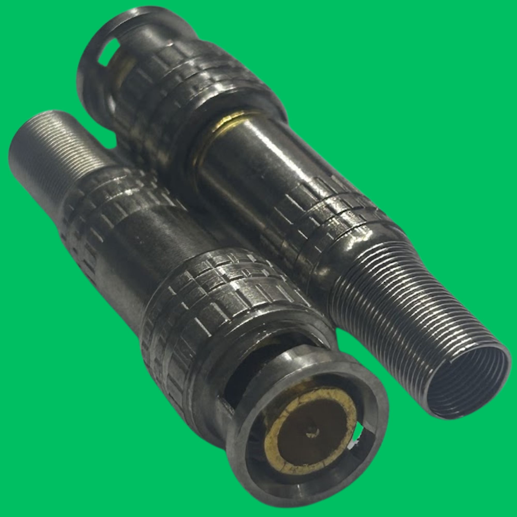 BNC Male Screw Plug (Gold-Silver)