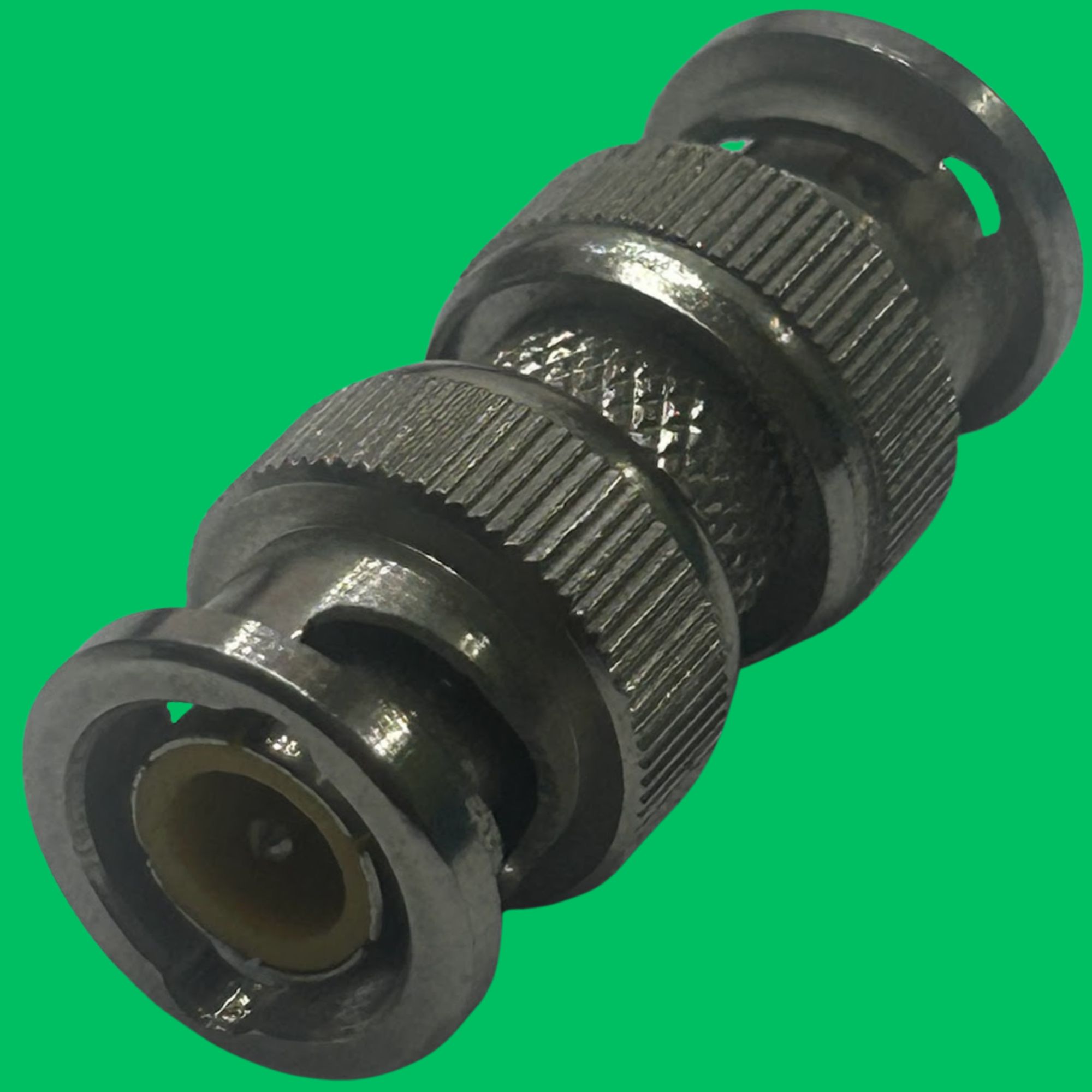 BNC Male-Male Adapter (Silver-Beige)
