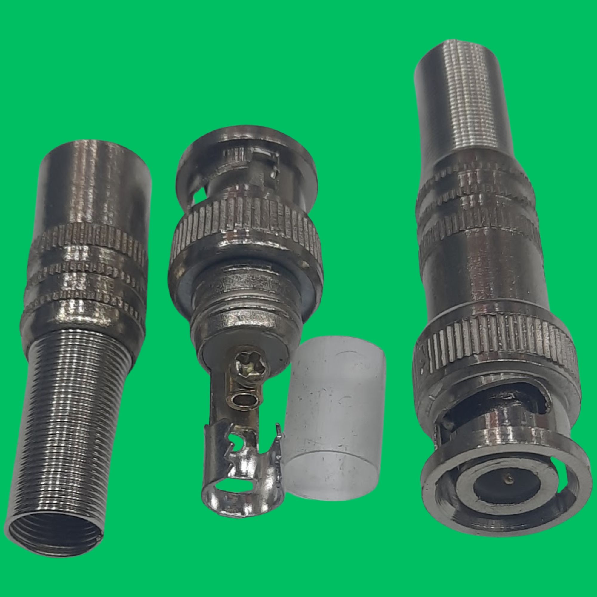BNC Male Screw Plug (Silver)