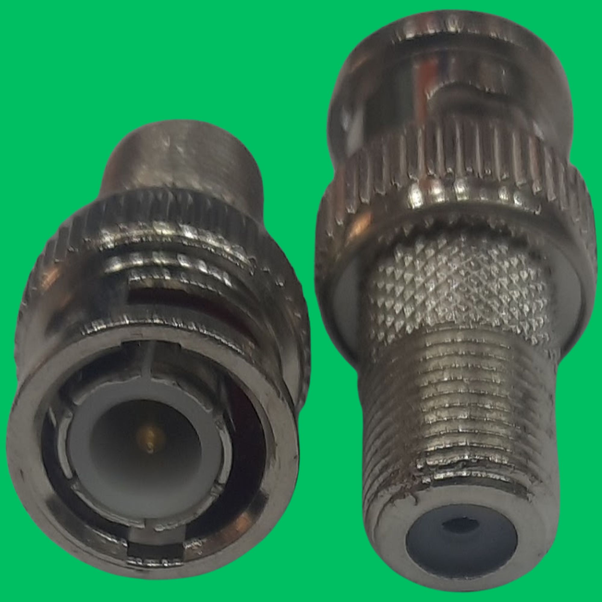 BNC Male to F Female Adapter (Silver)