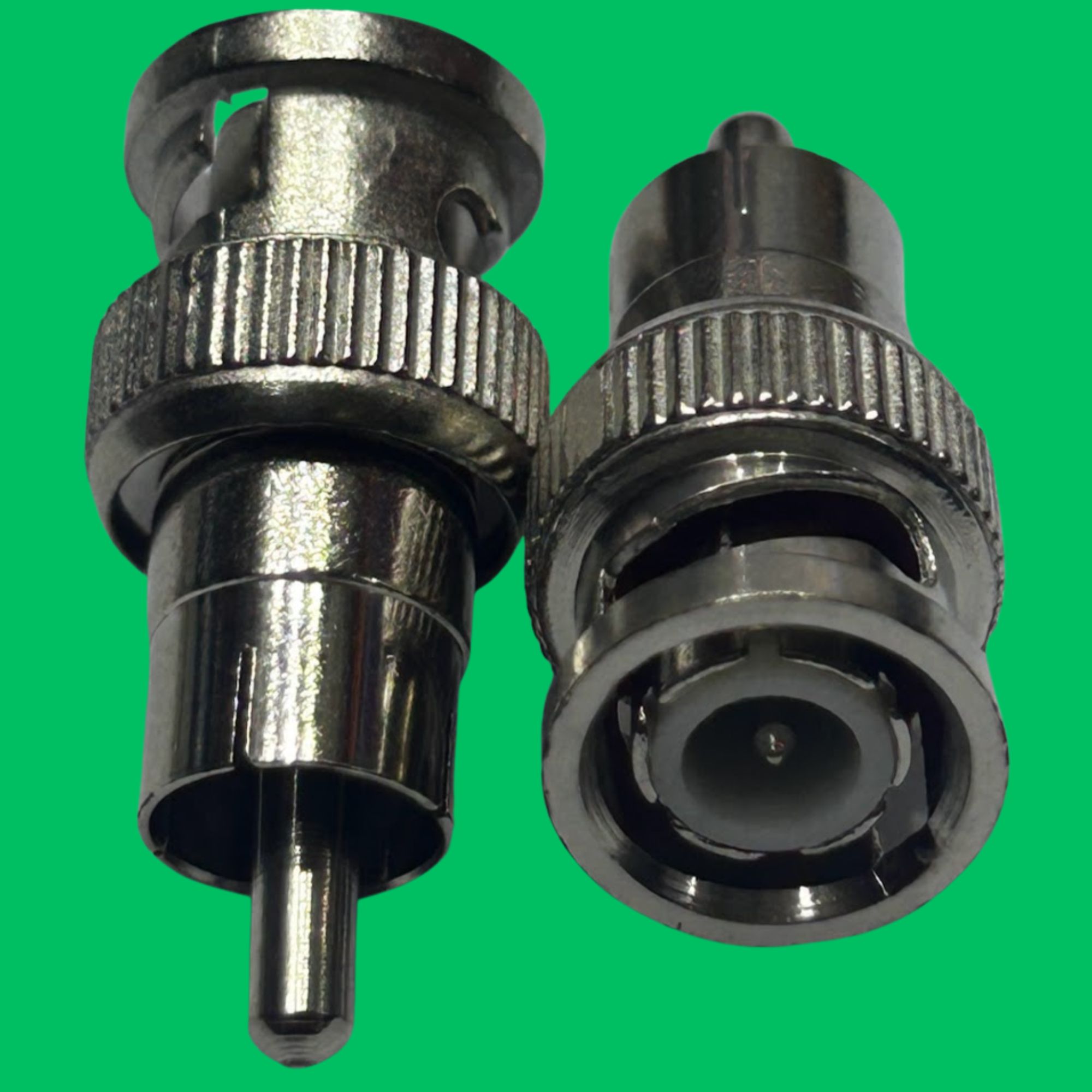 BNC Male to RCA Male Adapter (Silver)