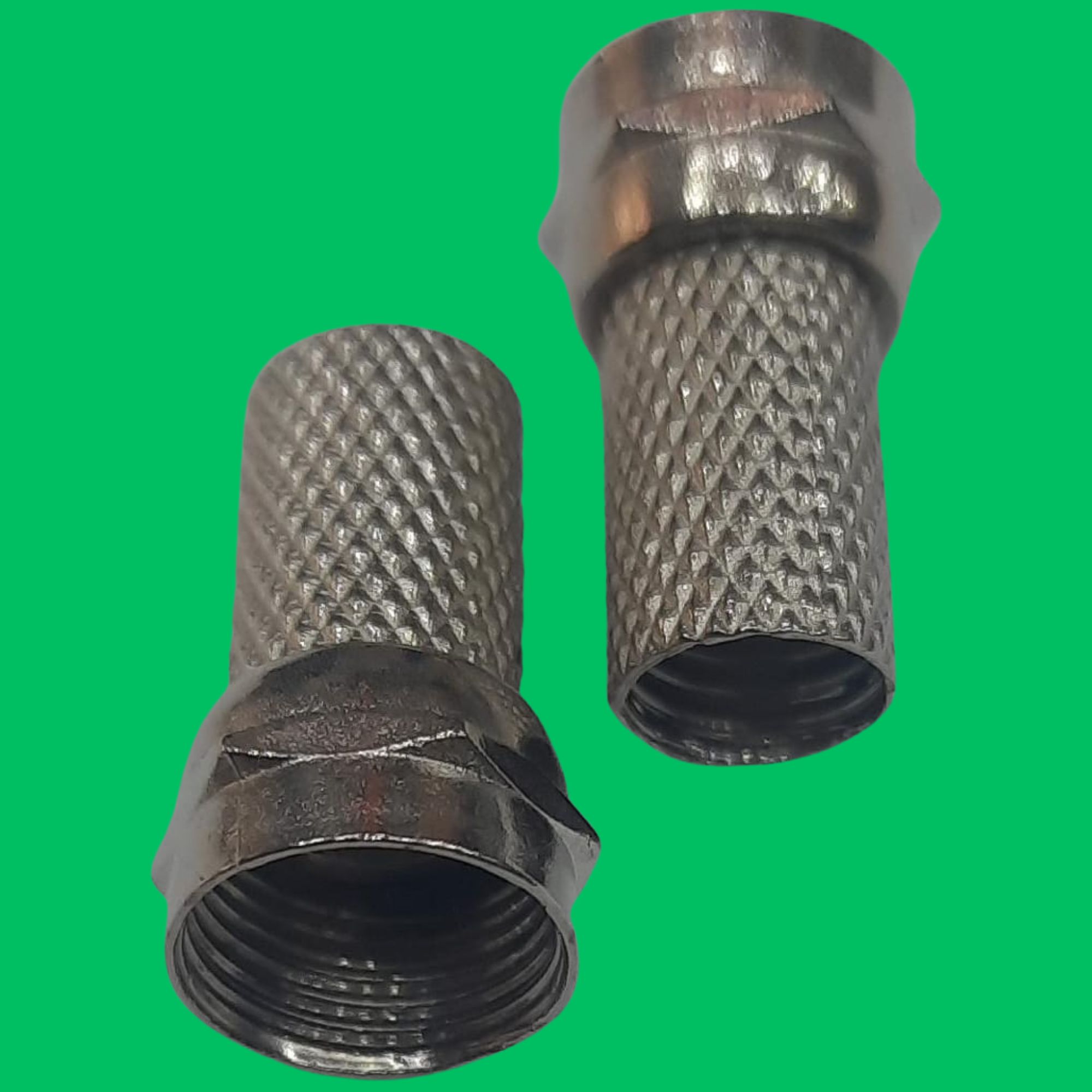 F Male RG6 Twist-On Plug (Silver)