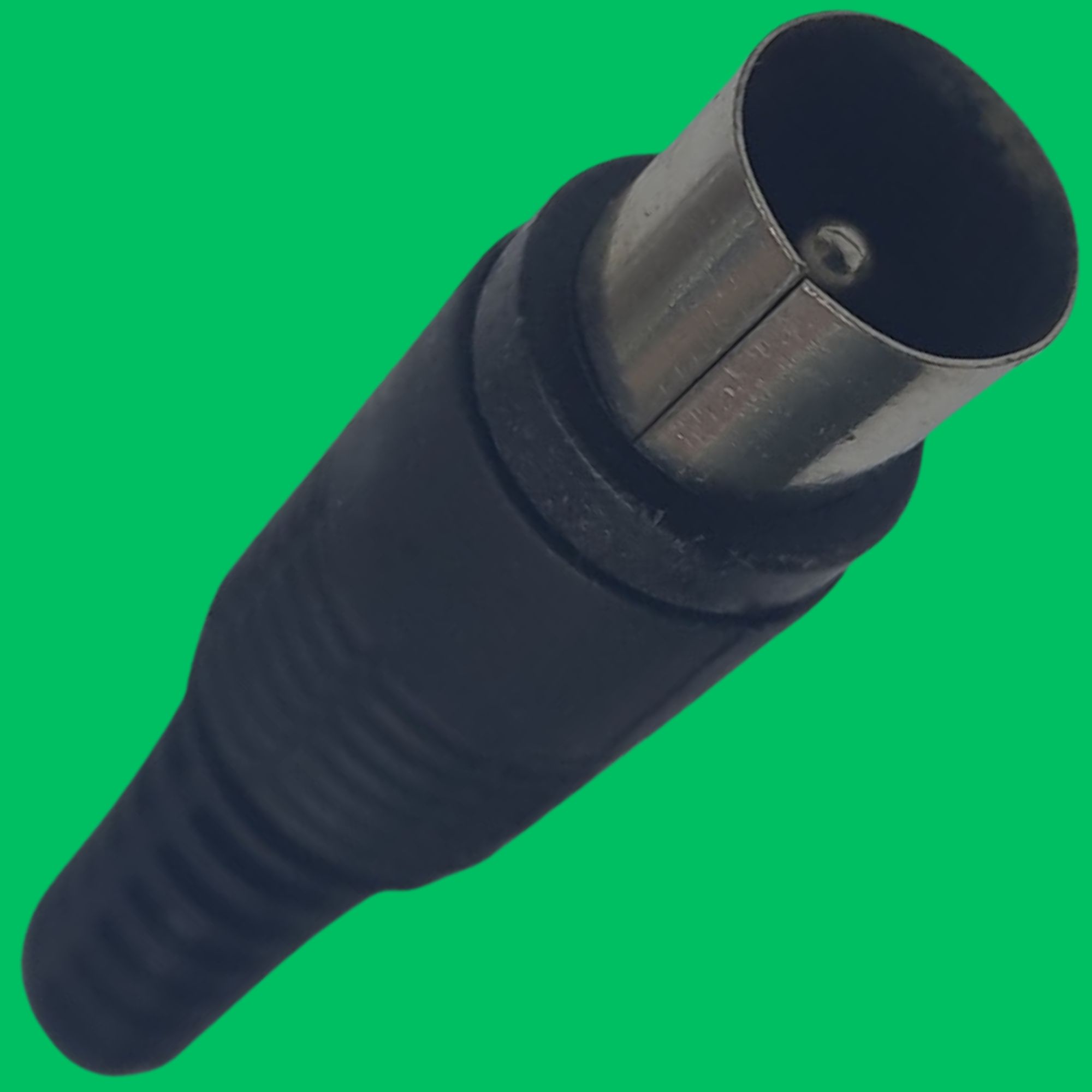 RF Male Solder Plug (Black-Silver)