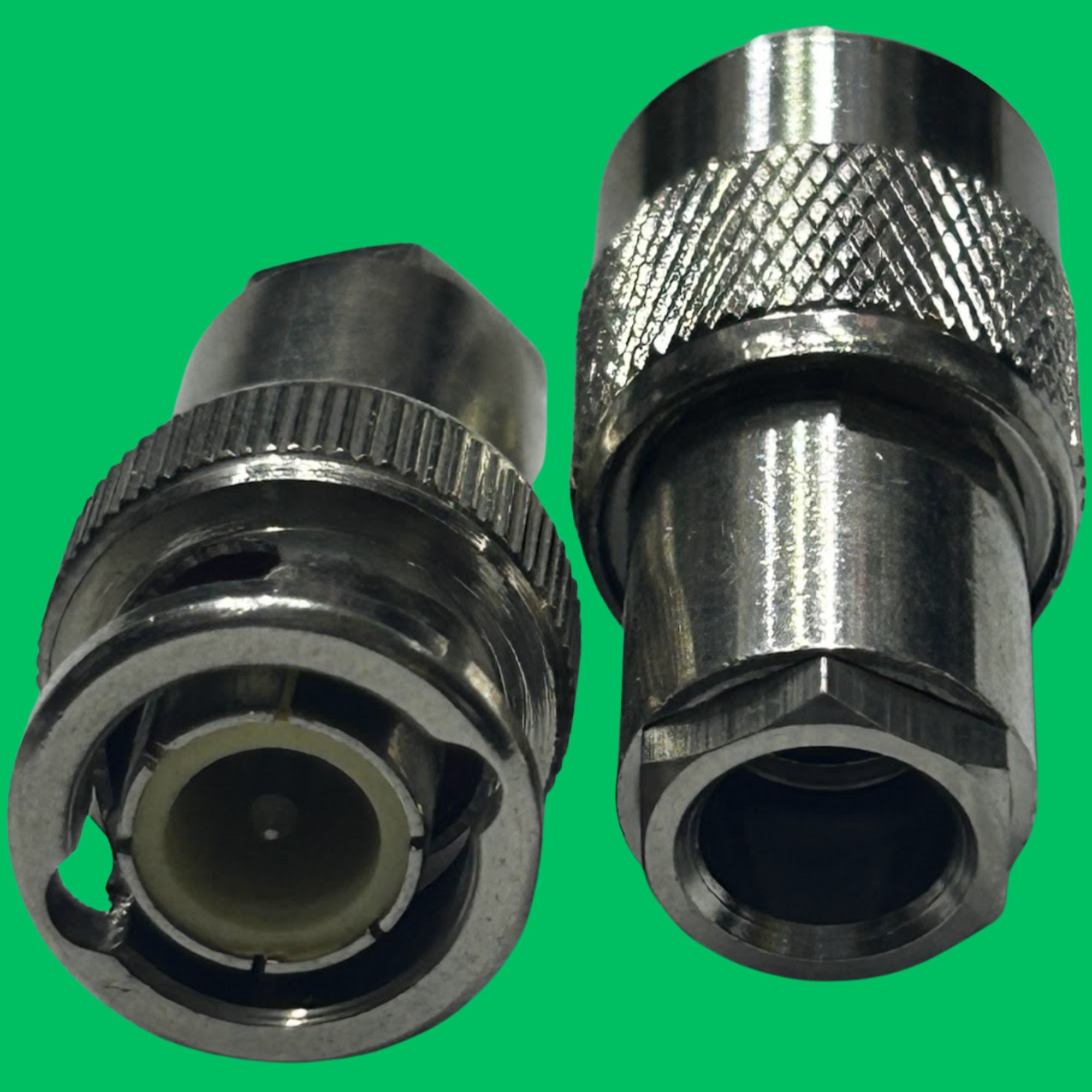 BNC Male Clamp Plug (Silver-Gold)