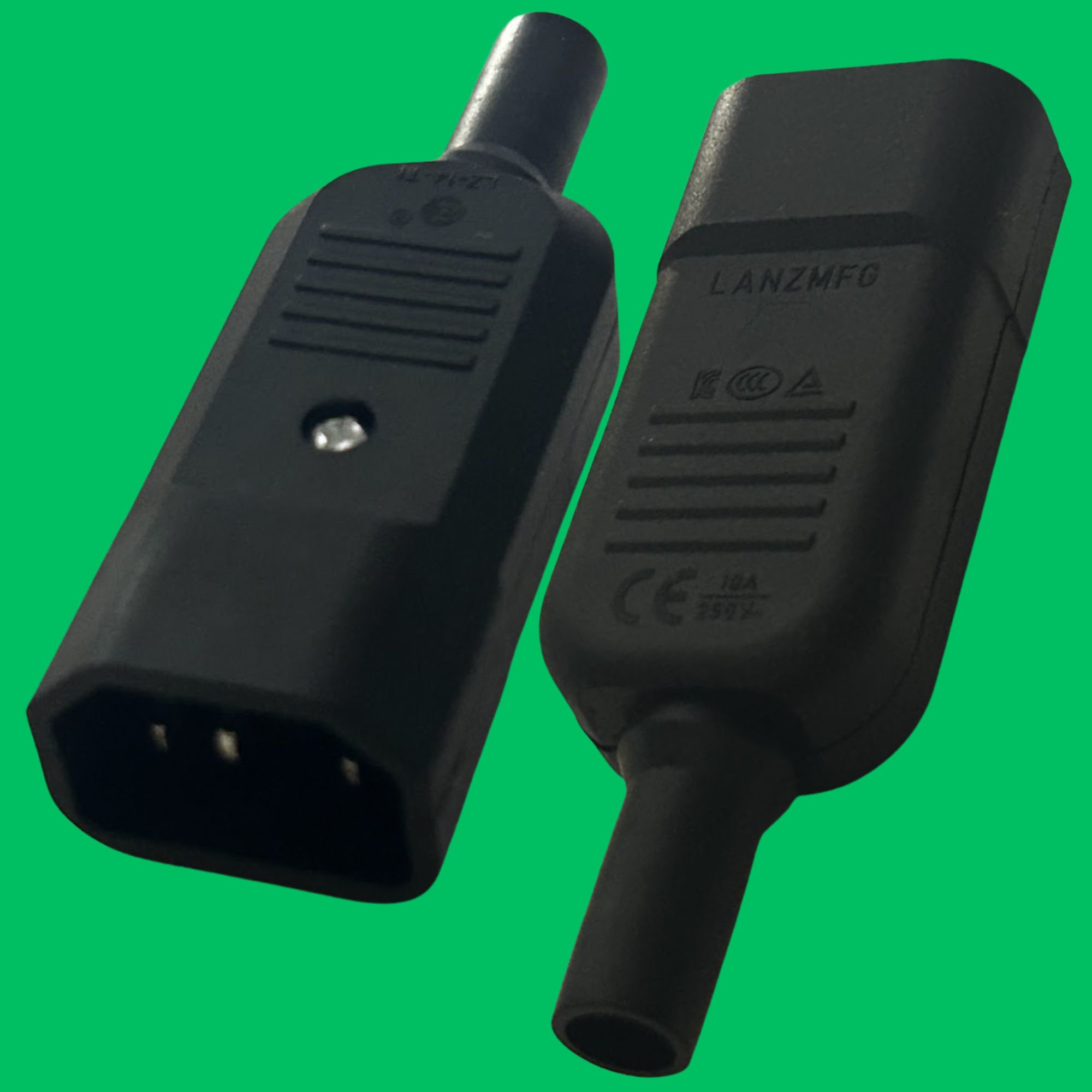 10A C14 (Desktop) Power Plug (Black)
