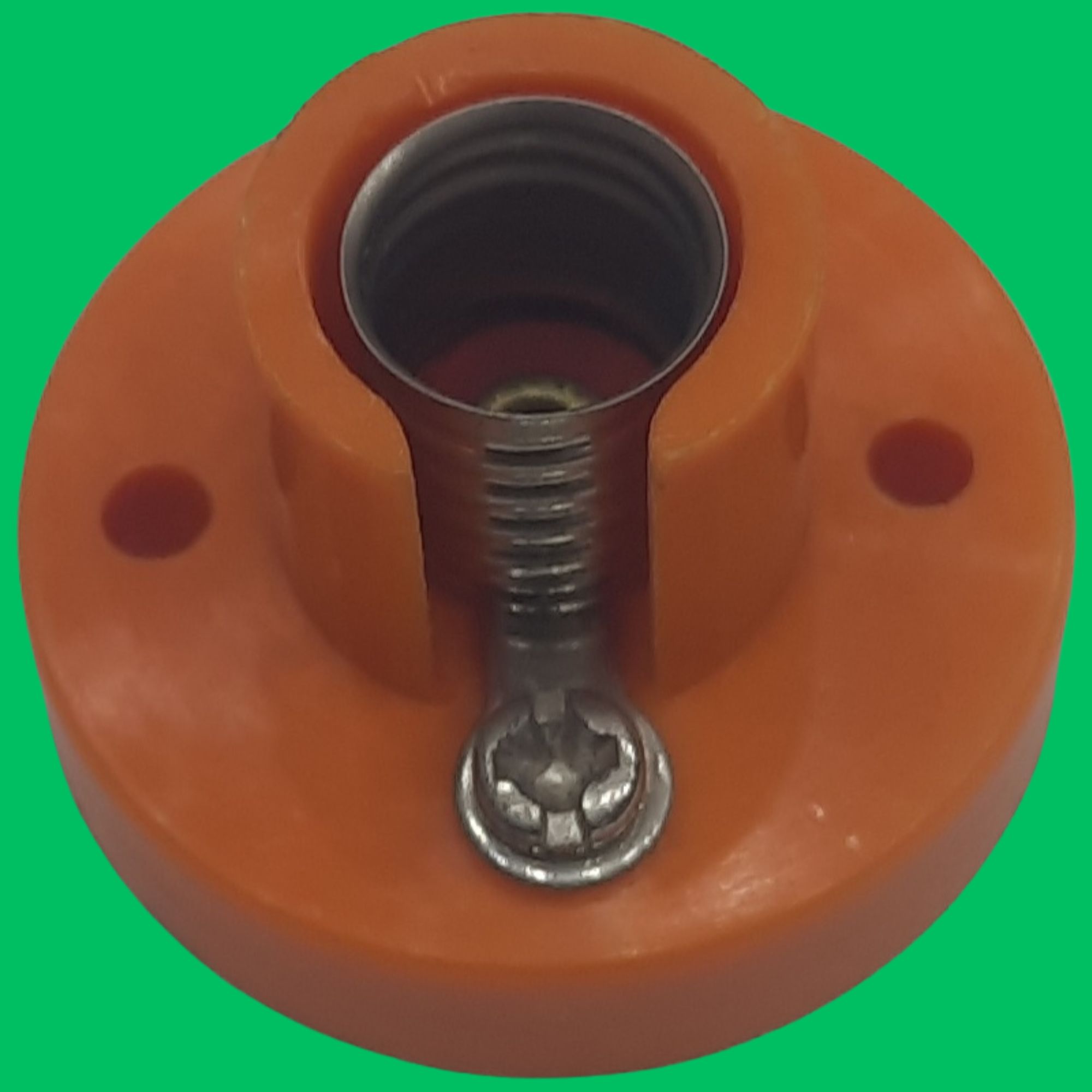 E10 Miniature Screw Base Lamp Socket (Orange-Silver)