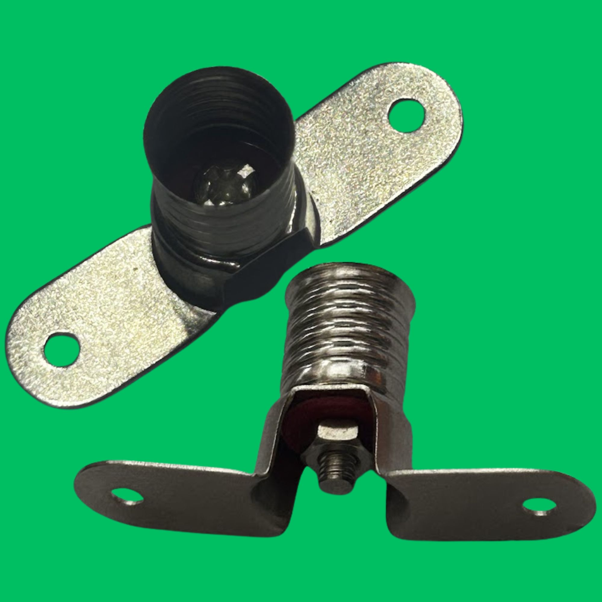 E10 Miniature Raised Bracket Lamp Socket (Silver)