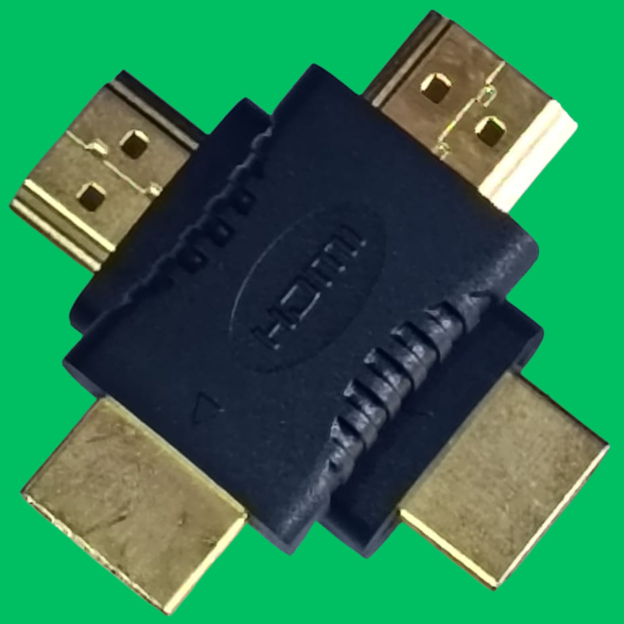 HDMI Male-Male Adapter (Black-Gold)
