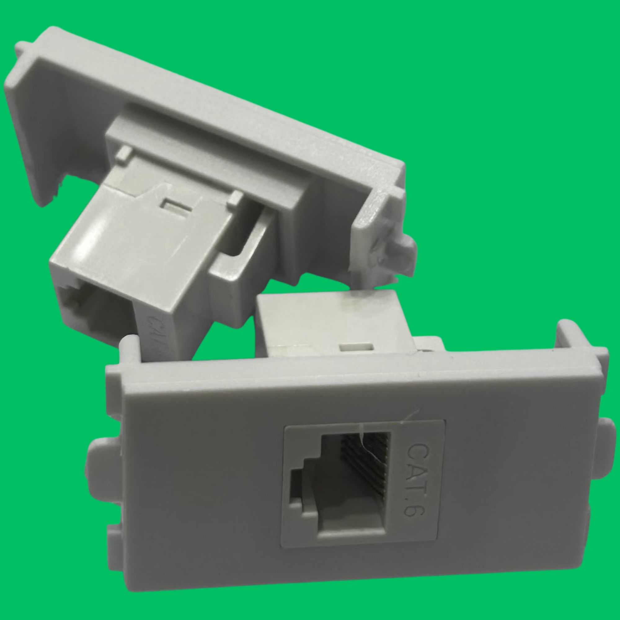 Cat6 RJ45 Female Coupler Module (White)