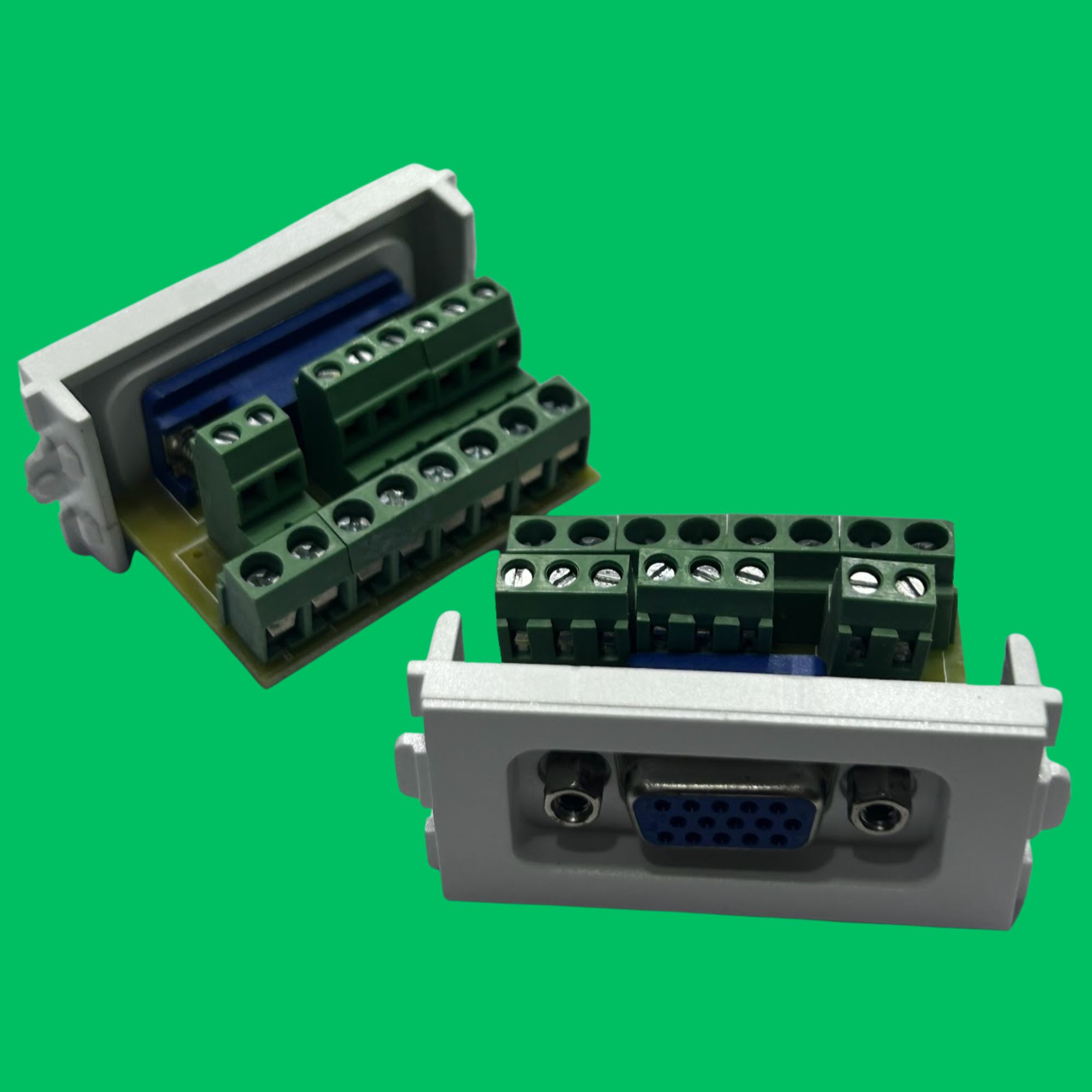 VGA Female Screw-Terminal Module (White)