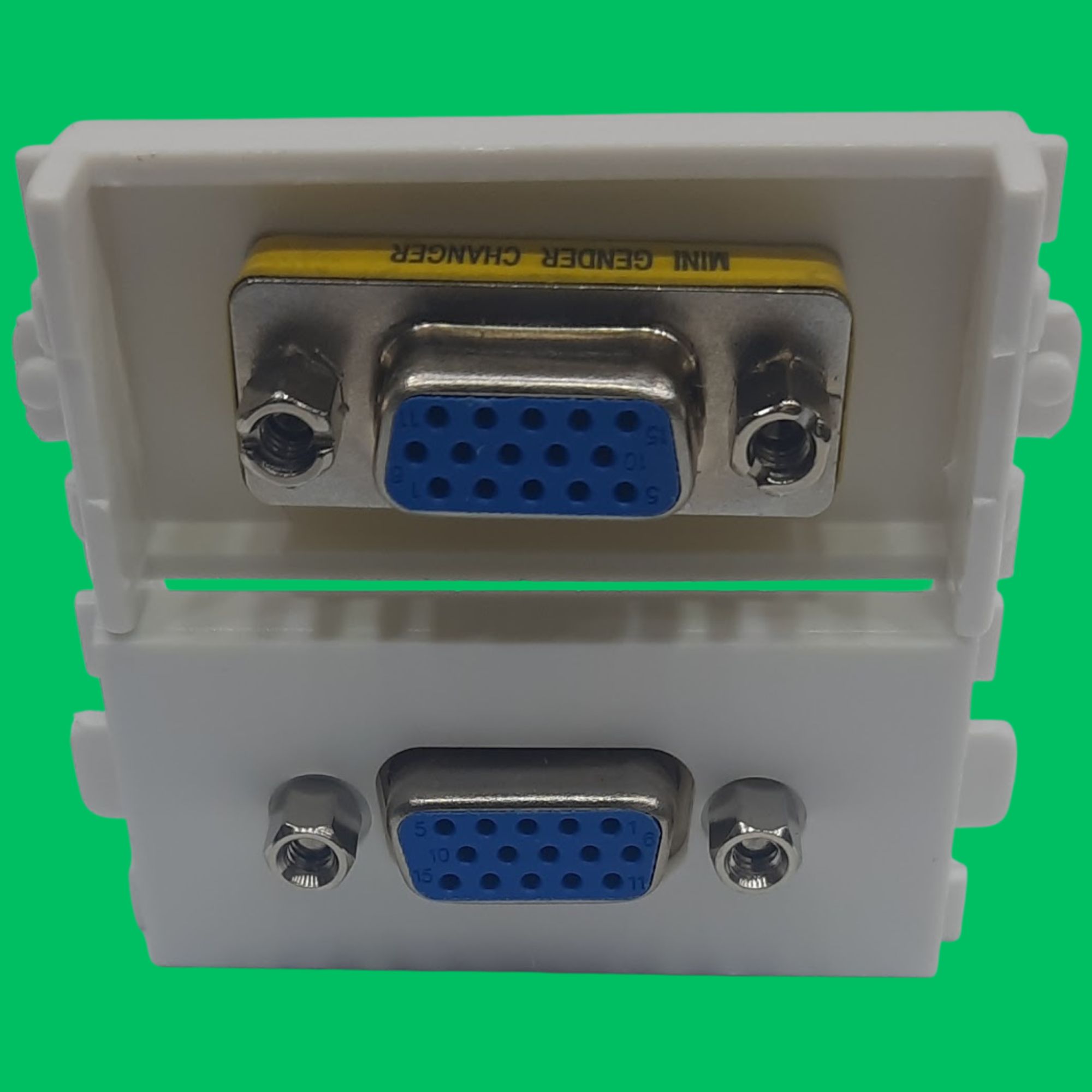 VGA Female Coupler Module (White-Blue)