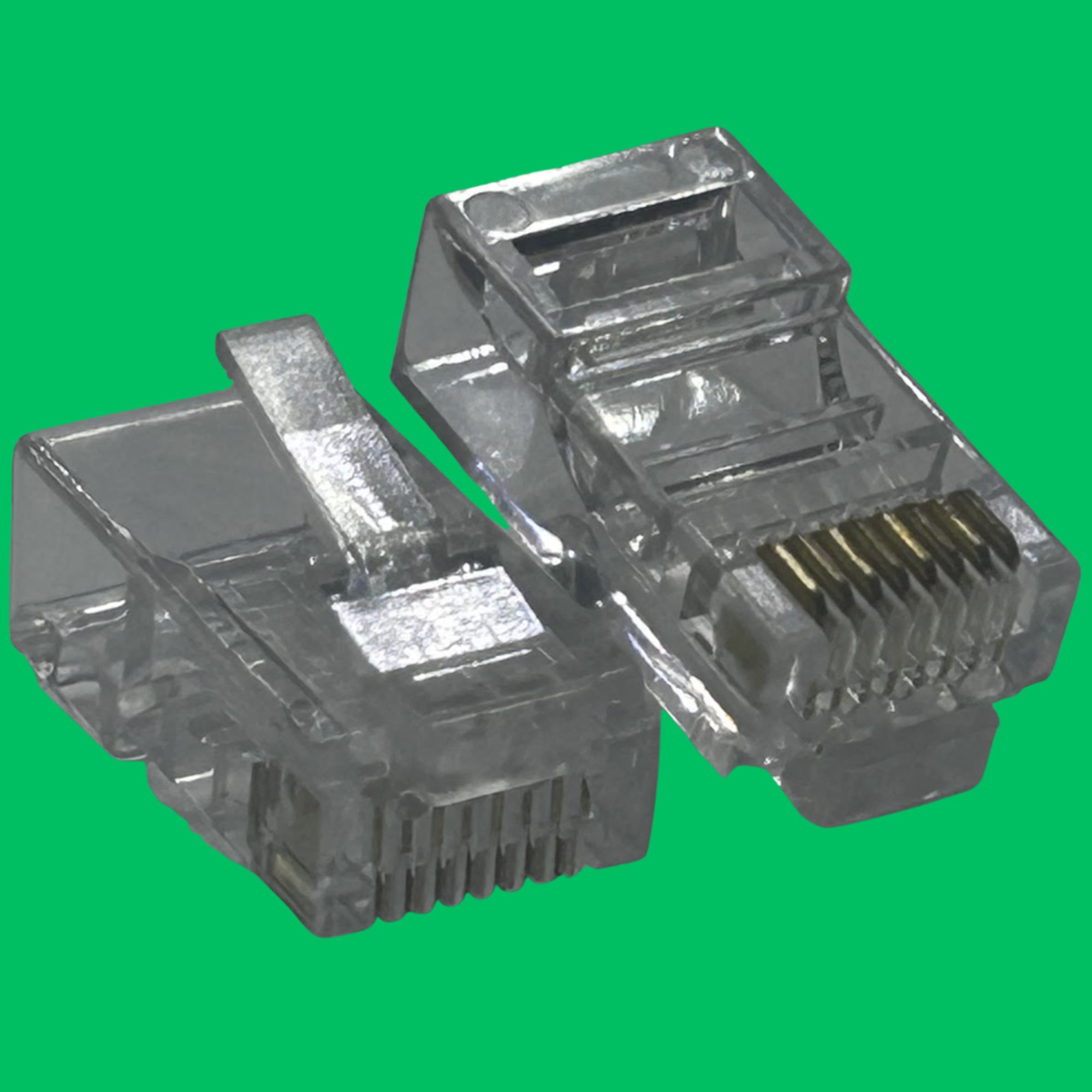 Cat5e/Cat6 RJ45 Crimp Plug (Clear)