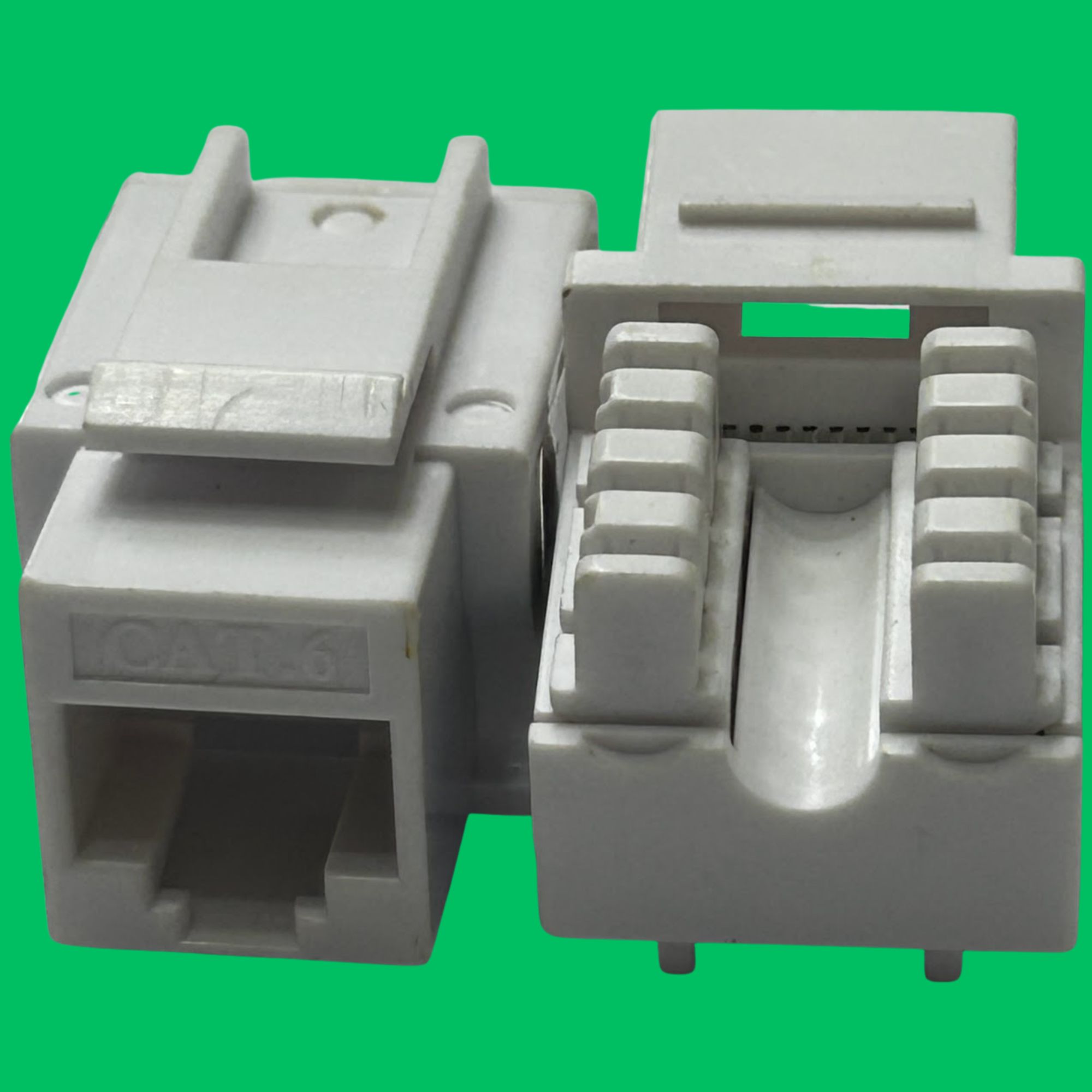 Cat6 RJ45 90° Keystone Jack (Beige)