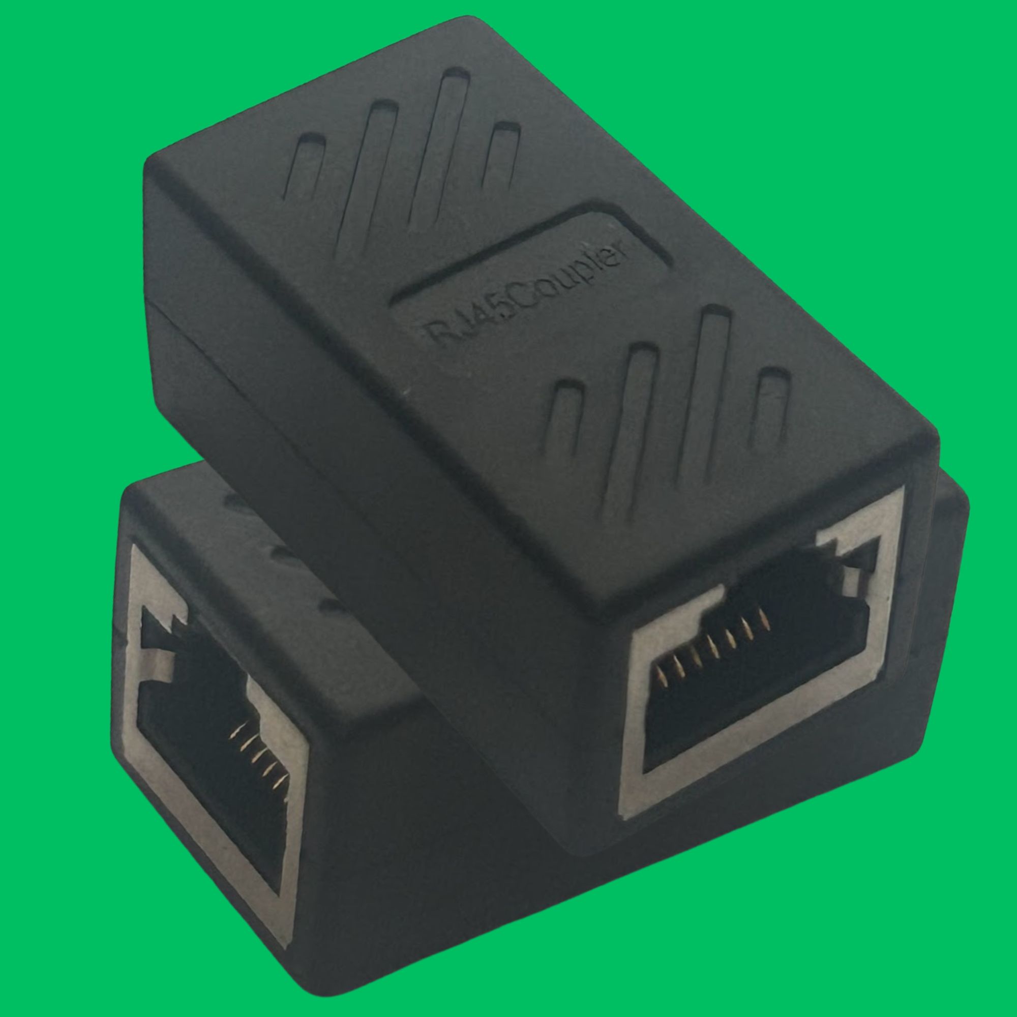 Cat5e/Cat6 STP RJ45 Female Coupler (Black)