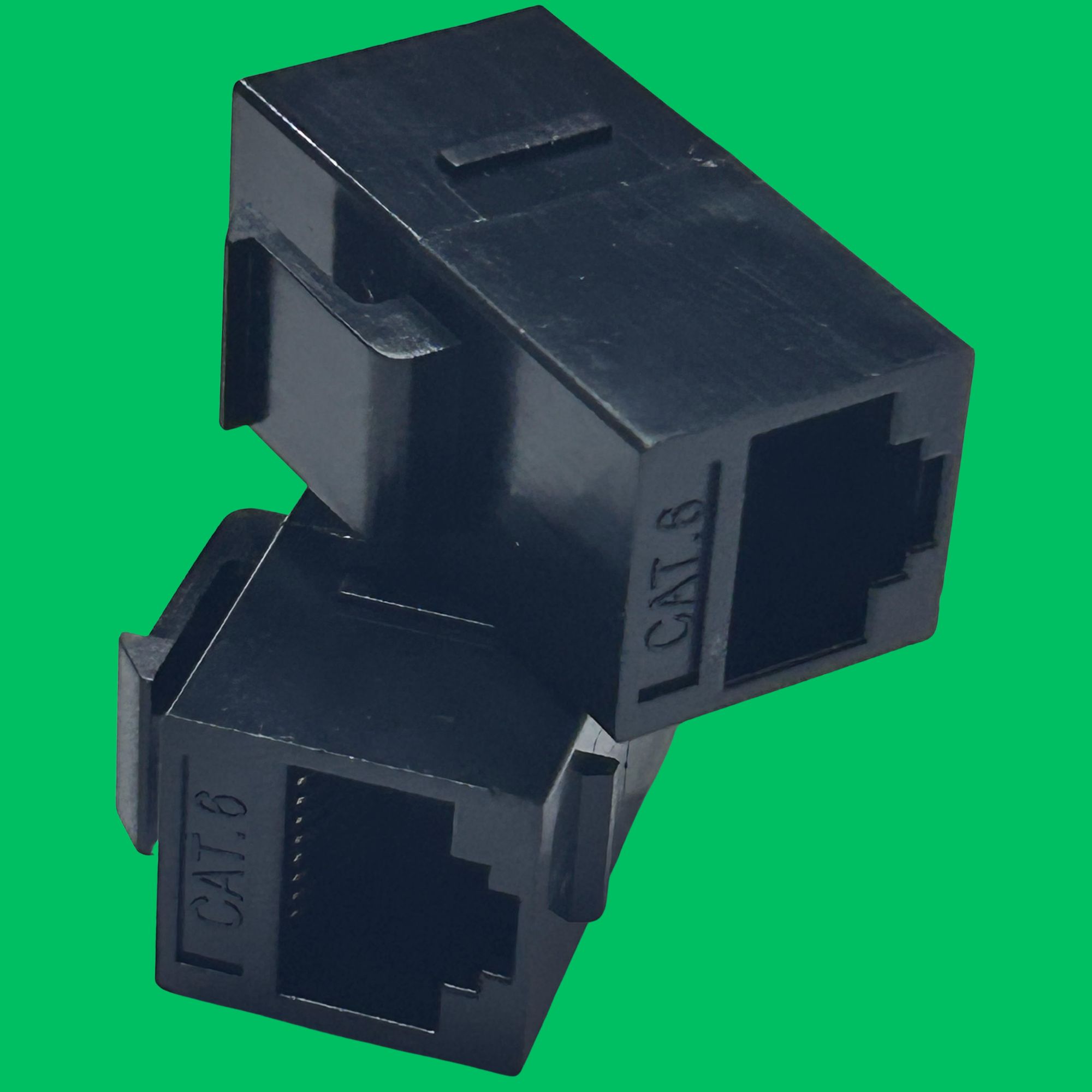 Cat6 RJ45 Female Keystone Coupler (Black)