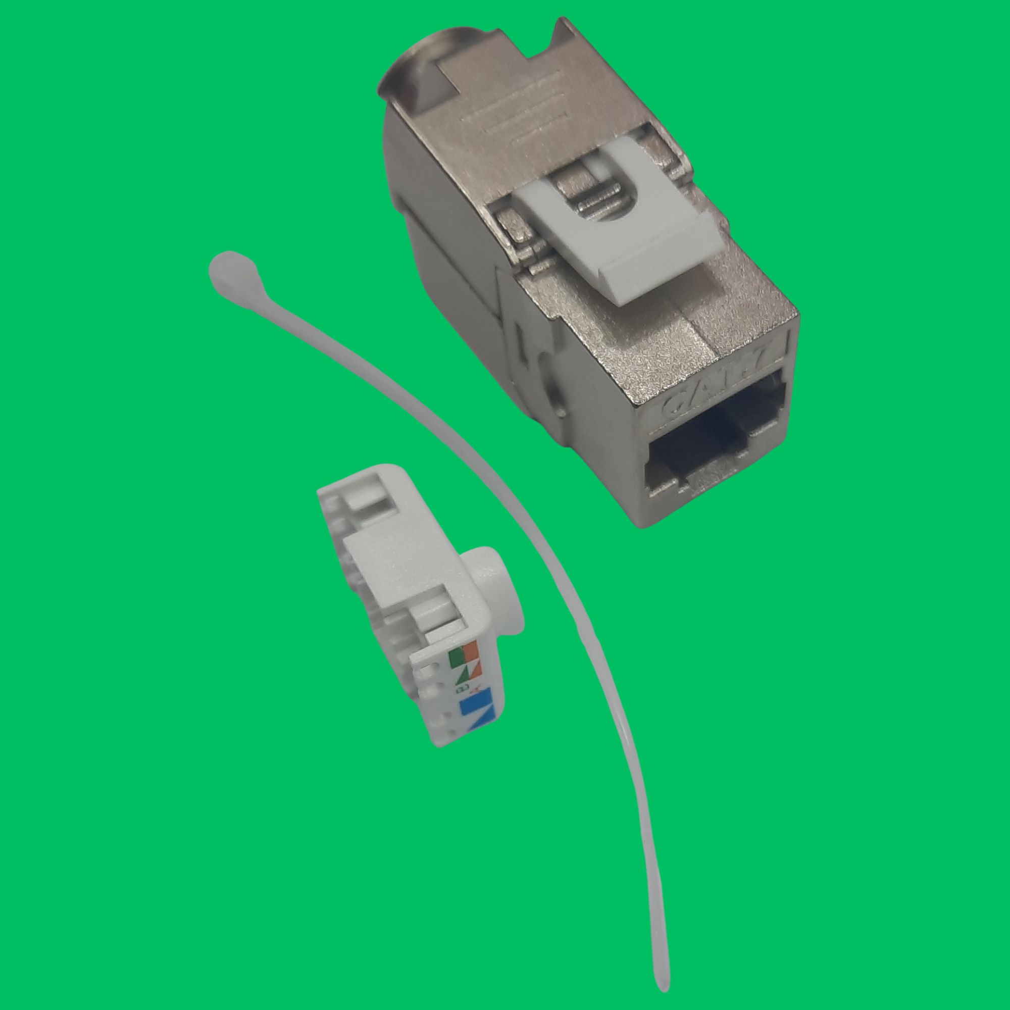 Cat7 RJ45 STP 180° Keystone Jack (Metal)
