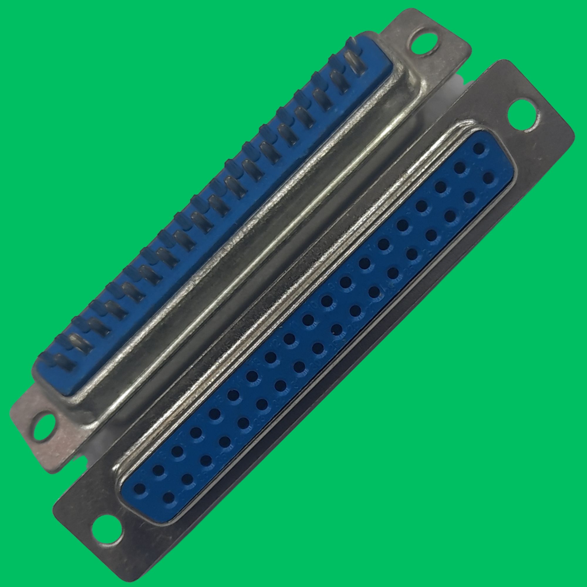 DB37 Female Panel Solder Jack (Blue-Silver)