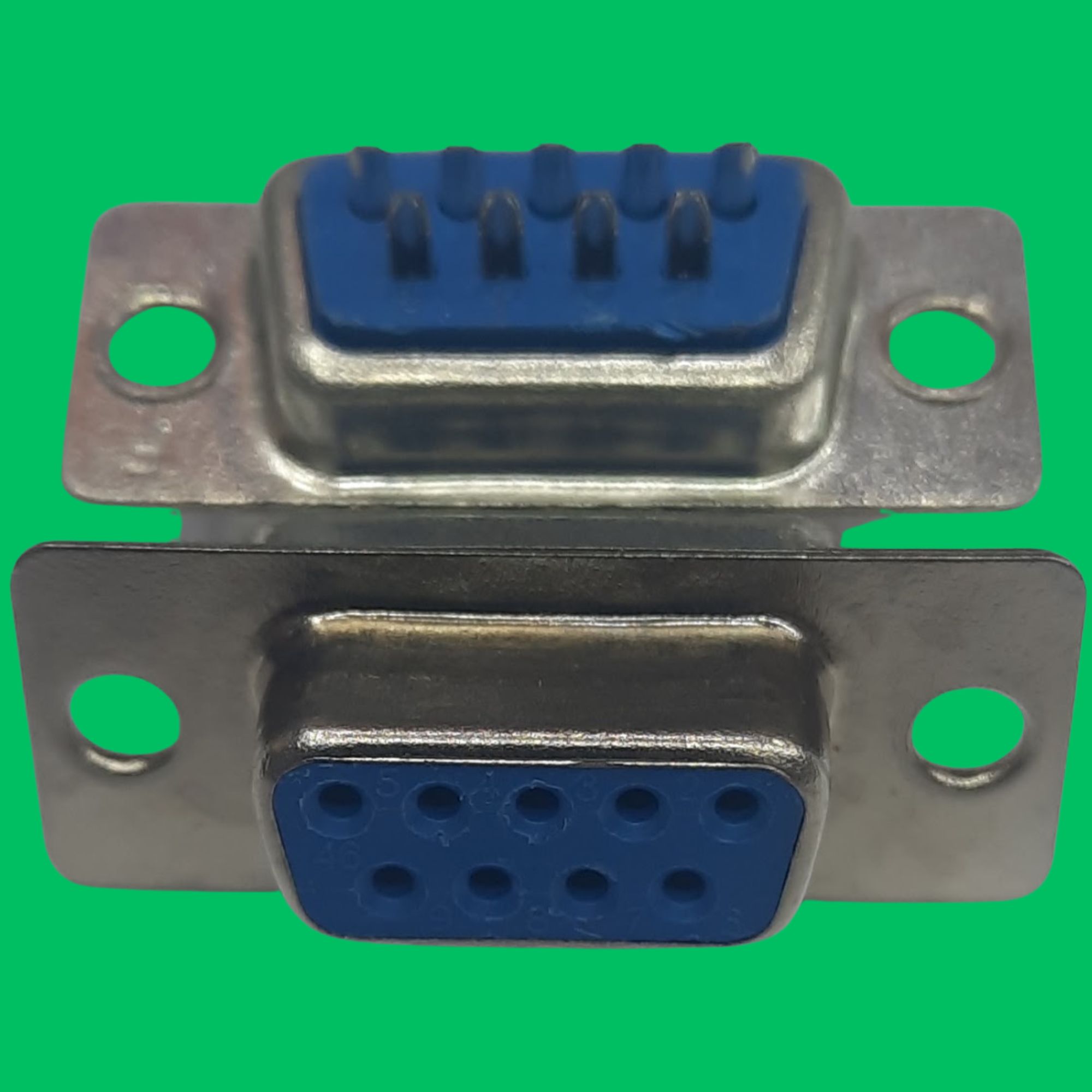 DB9 Female Panel Solder Jack (Blue-Silver)