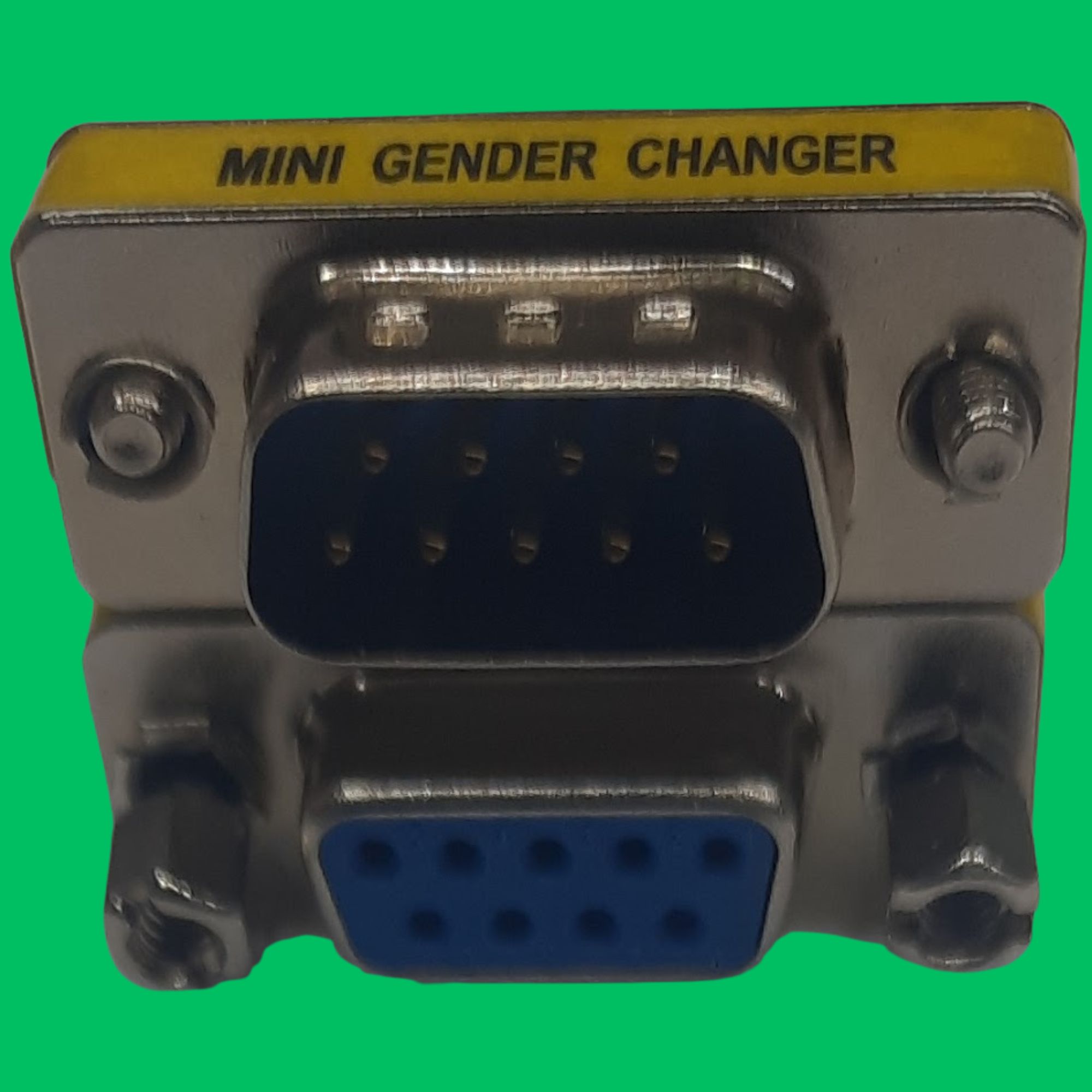 DB9 Male-Female Adapter (Blue-Silver)