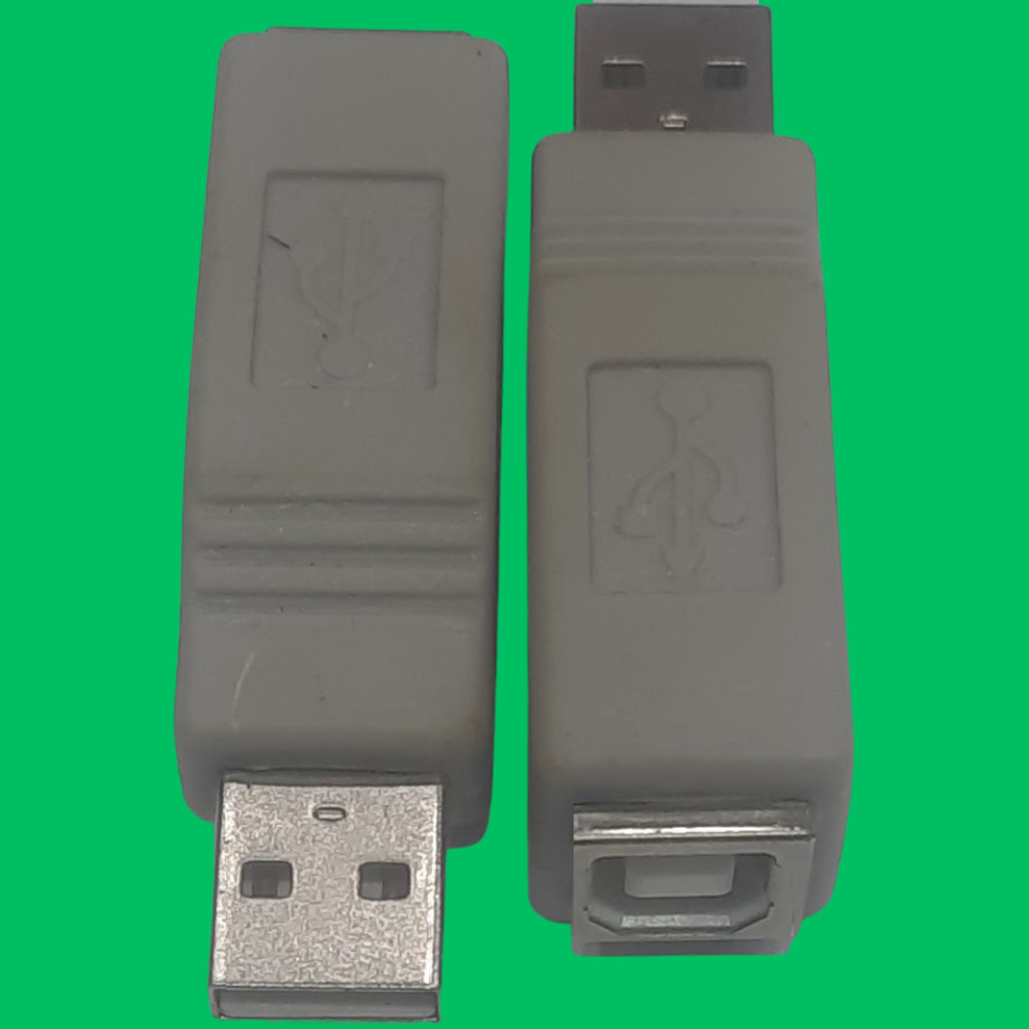 USB Type-A Male to Type-B Female Adapter (Grey)