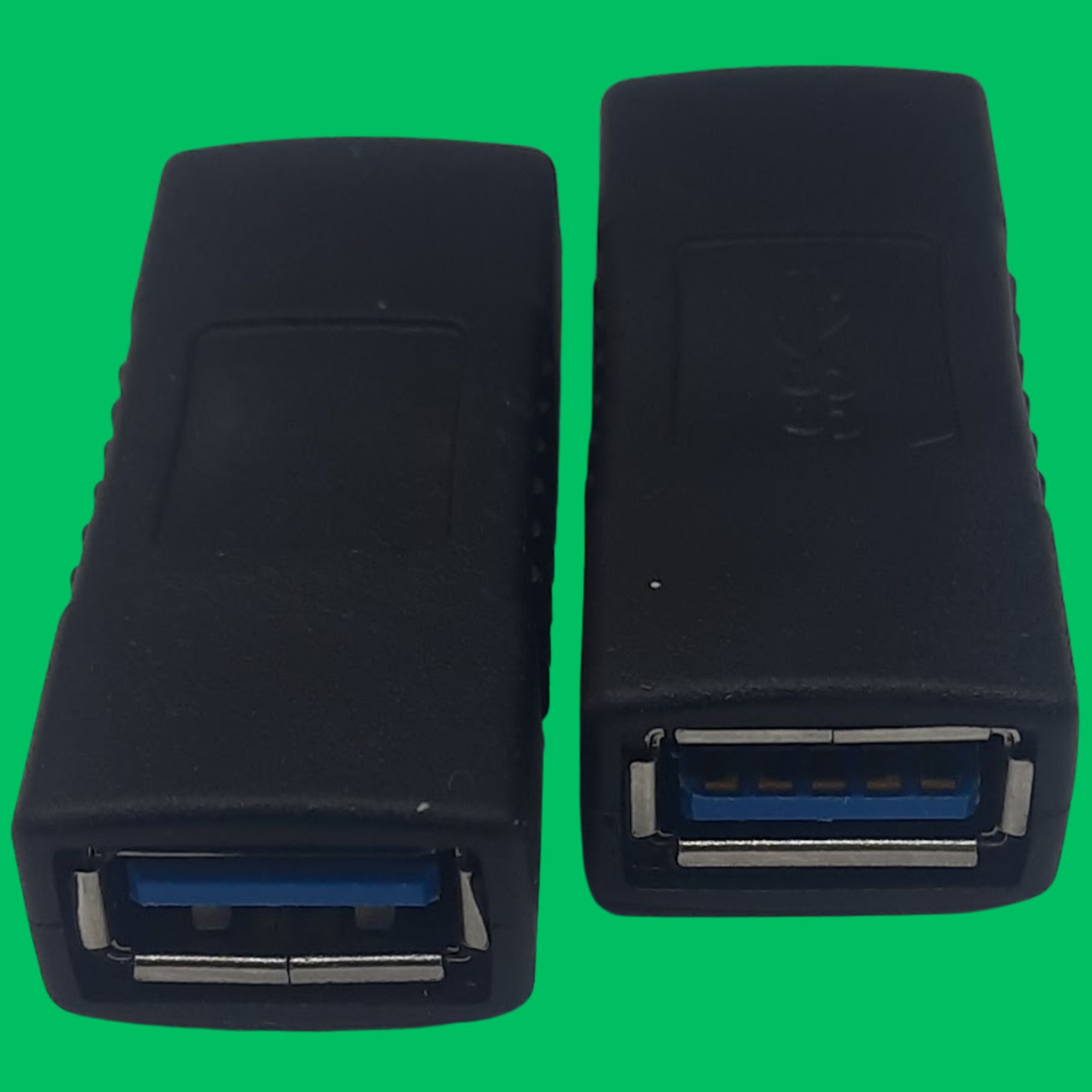 USB 3.0 Type-A Female Coupler (Black-Blue)