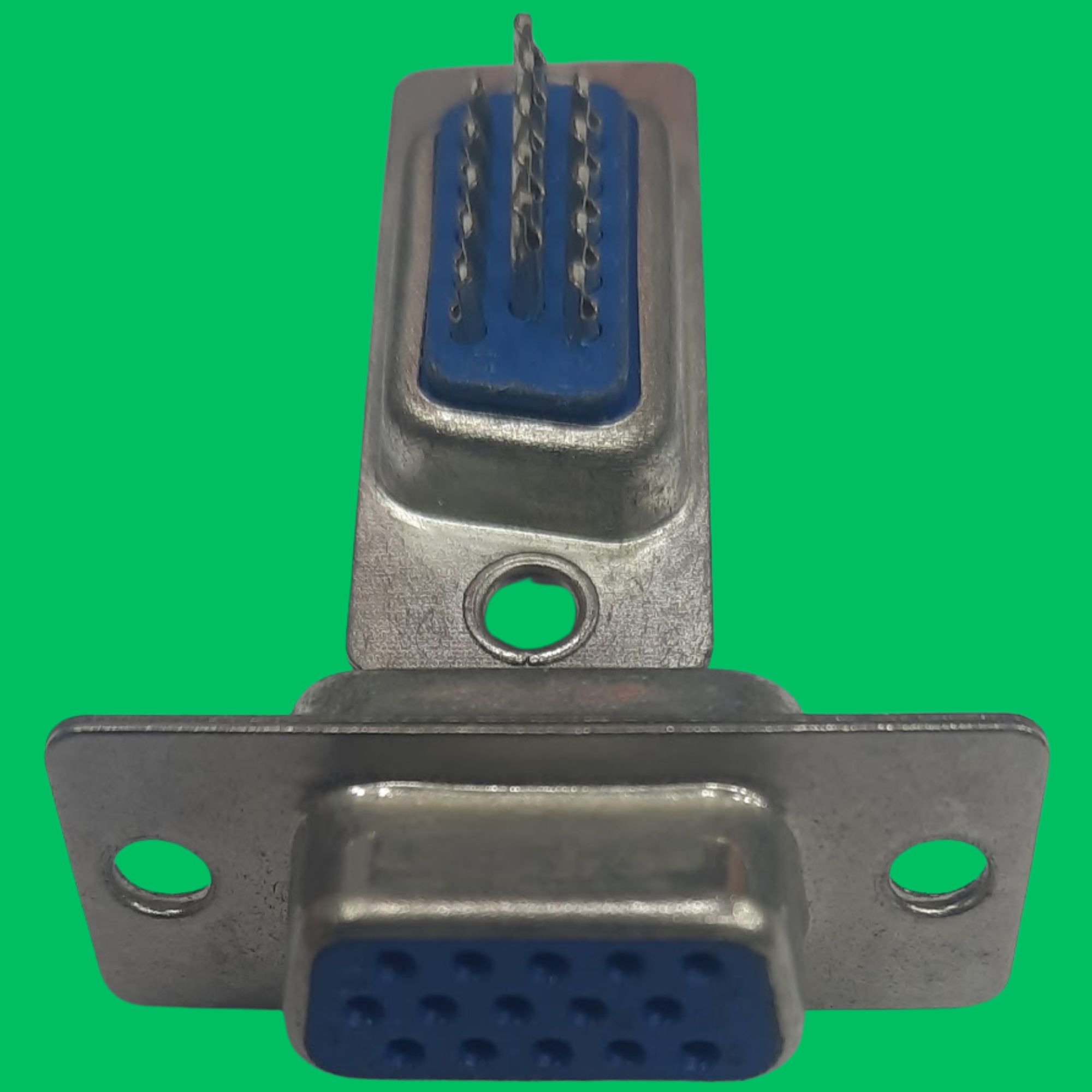 VGA Female Panel Solder Connector (Blue-Silver)