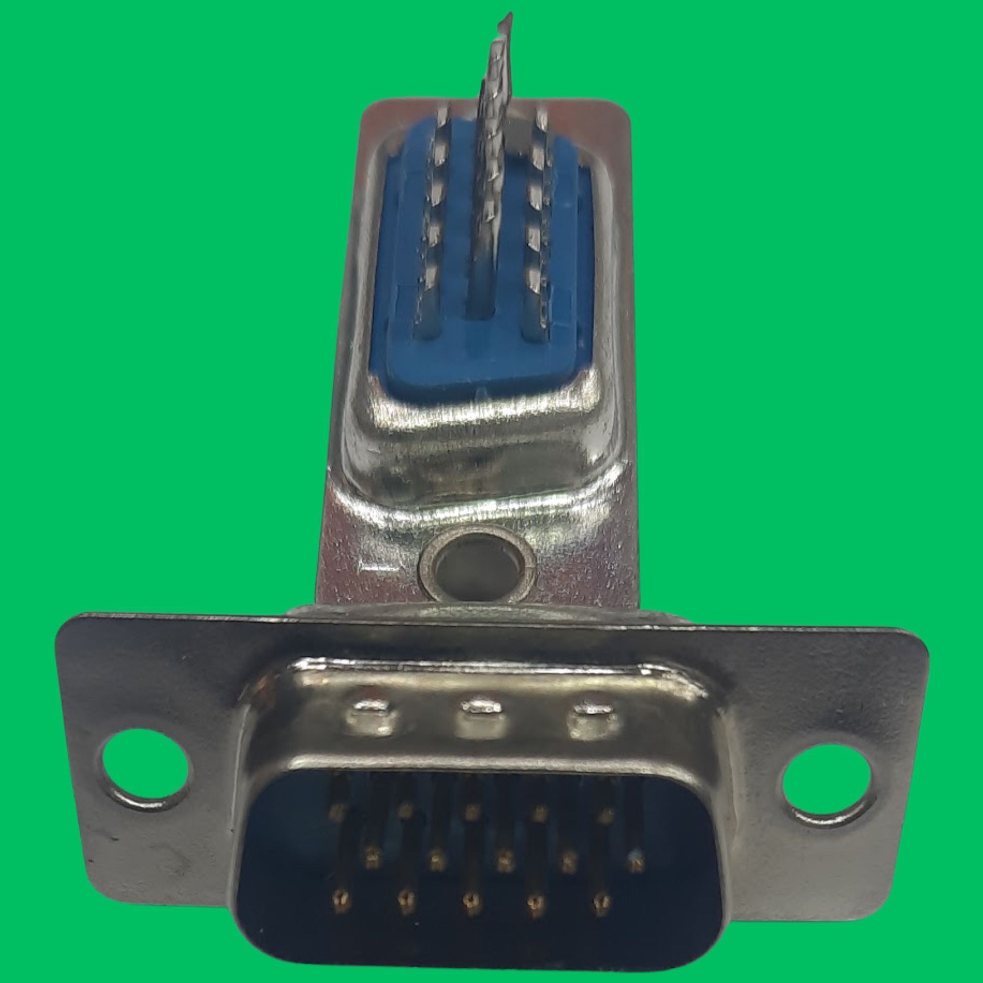 VGA Male Panel Solder Connector (Blue-Silver)