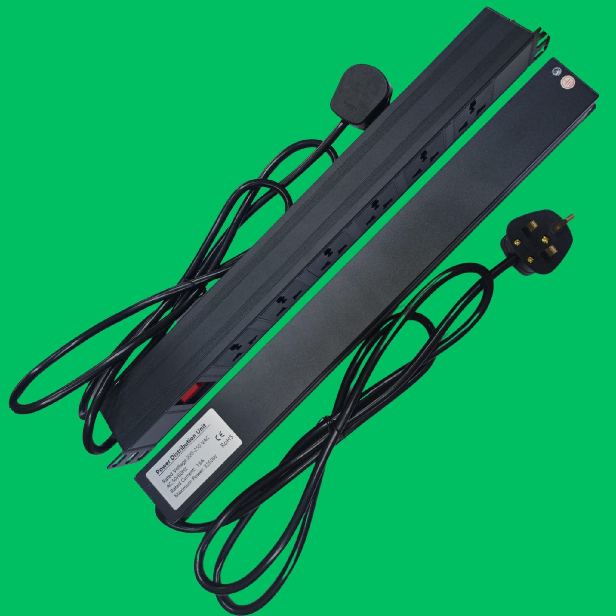 6-Way Universal PDU (Metal, Black)